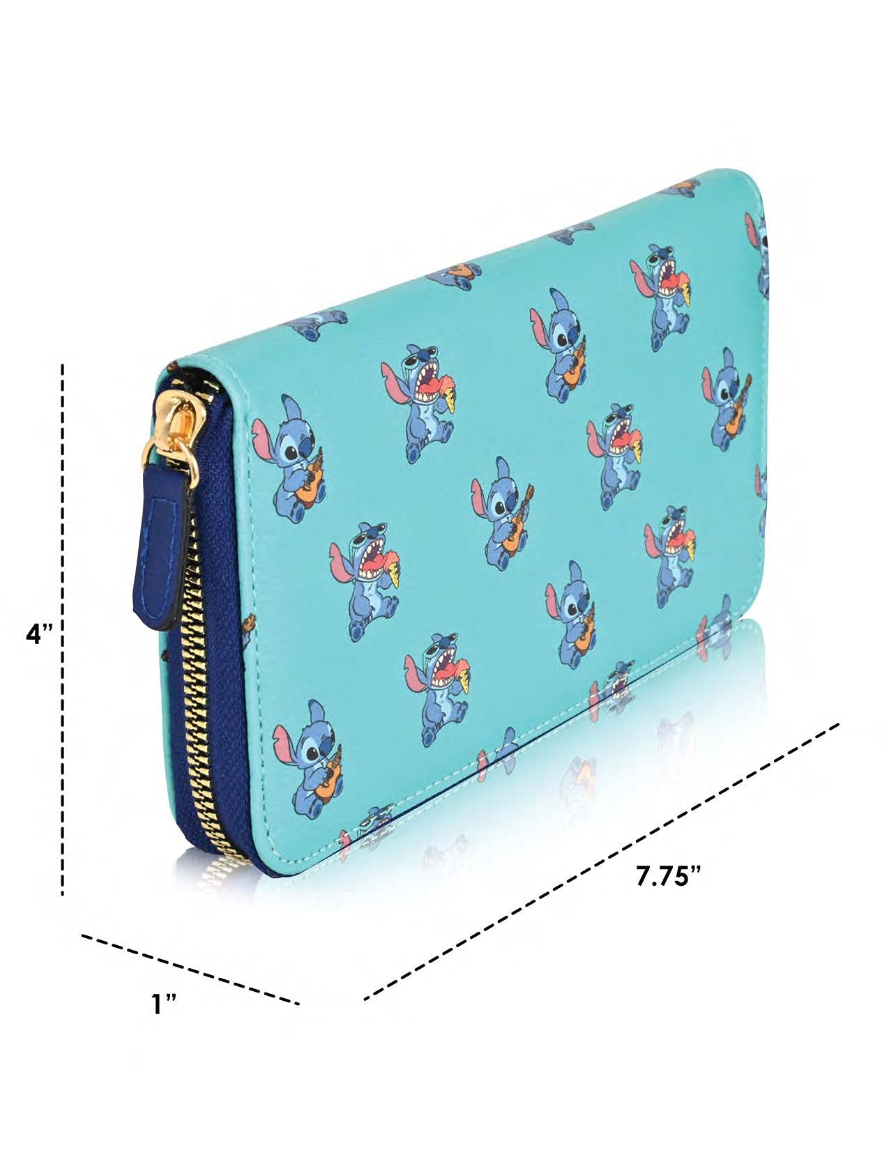 Lilo and Stitch Zip Wallet - Lilo and Stitch Zip Wallet (Light Blue Stitch)