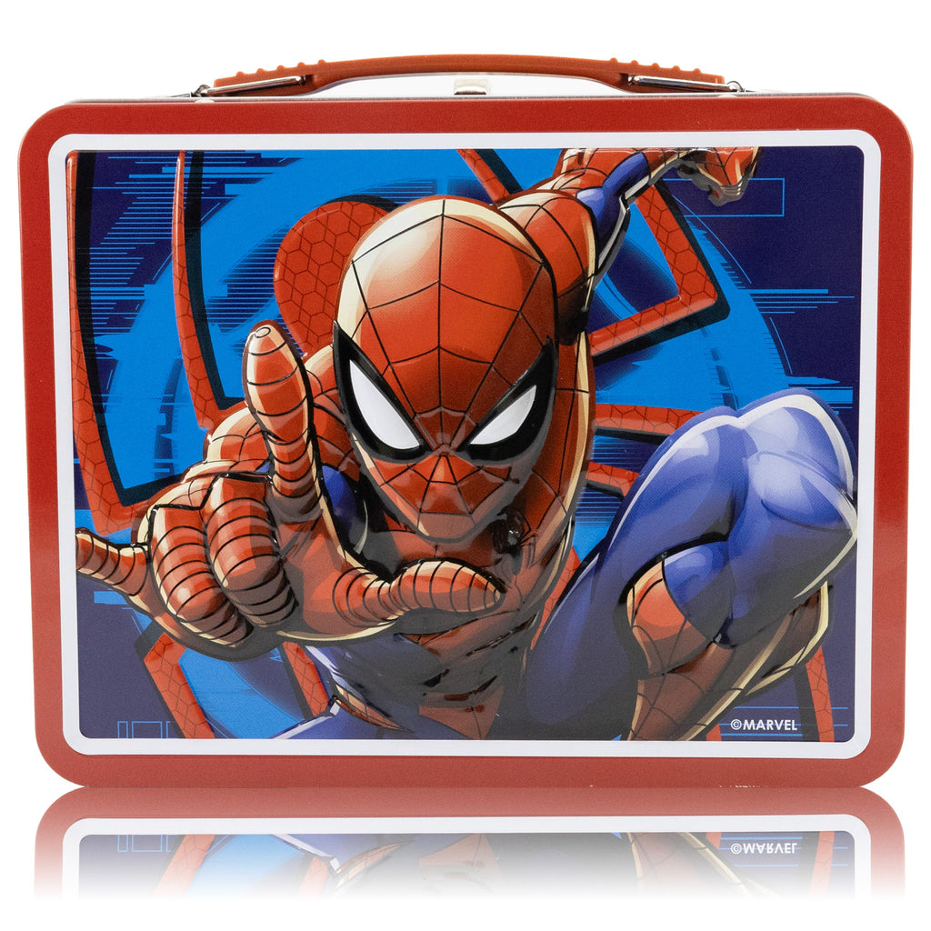 Fast Forward Stitch, Spiderman, Bluey or Hello Kitty Tin Lunch Box for Kids | Stitch Tin Lunchbag for Boys, Girls, Unisex