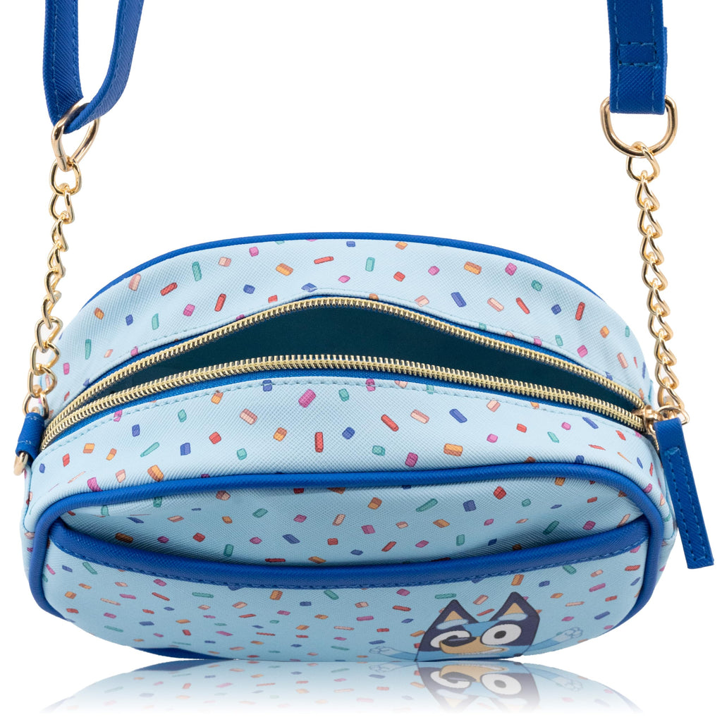 Disney Sanrio Bluey Purse Crossbody Handbag for Women | Metallic Vinyl Women's Shoulder Handbag