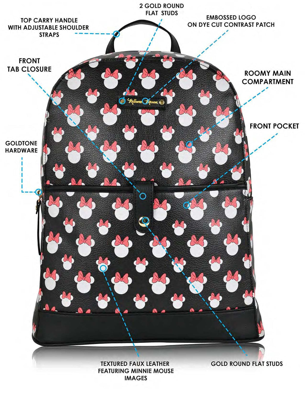 Mickey Mouse Premium Mini Backpack - Mickey Mouse Classic Double Strap 14 Inch Mini Backpack