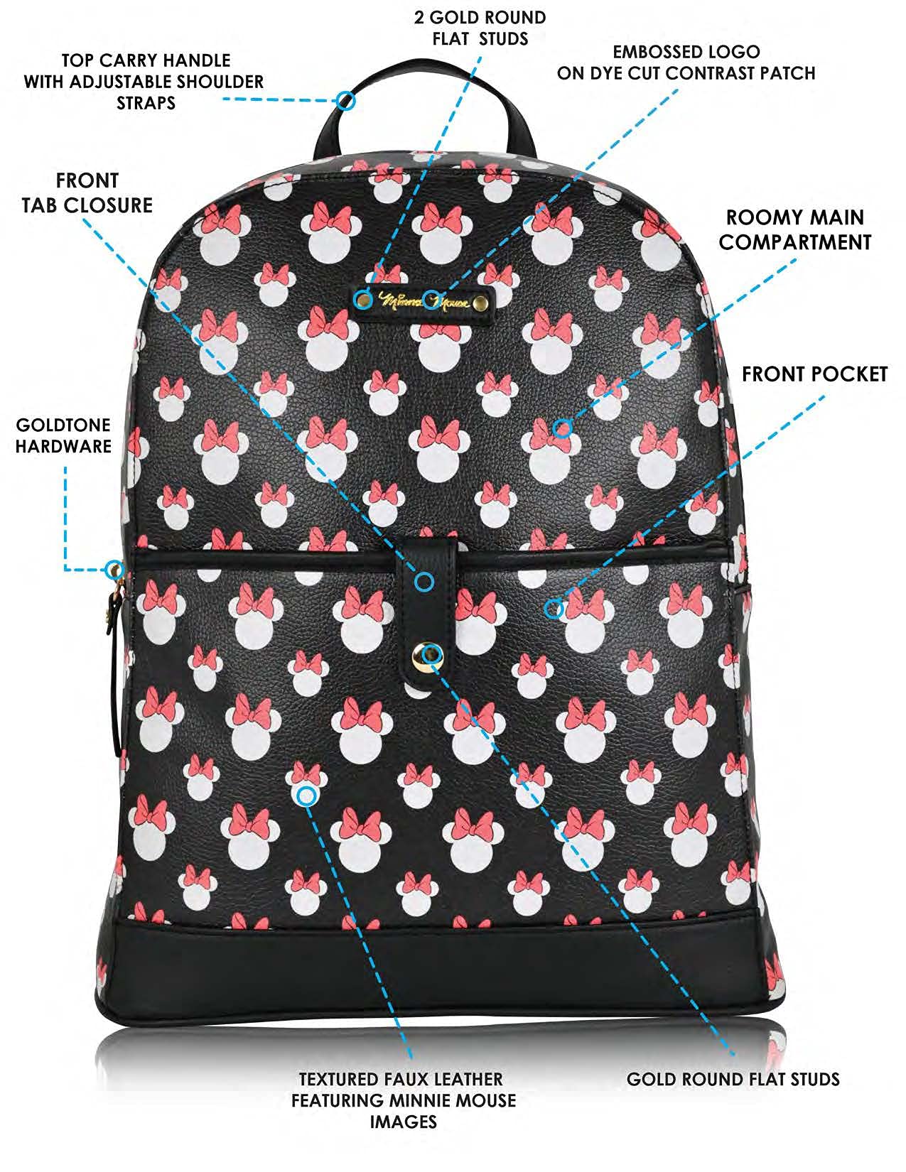 Mickey Mouse Premium Mini Backpack - Mickey Mouse Classic Double Strap 14 Inch Mini Backpack