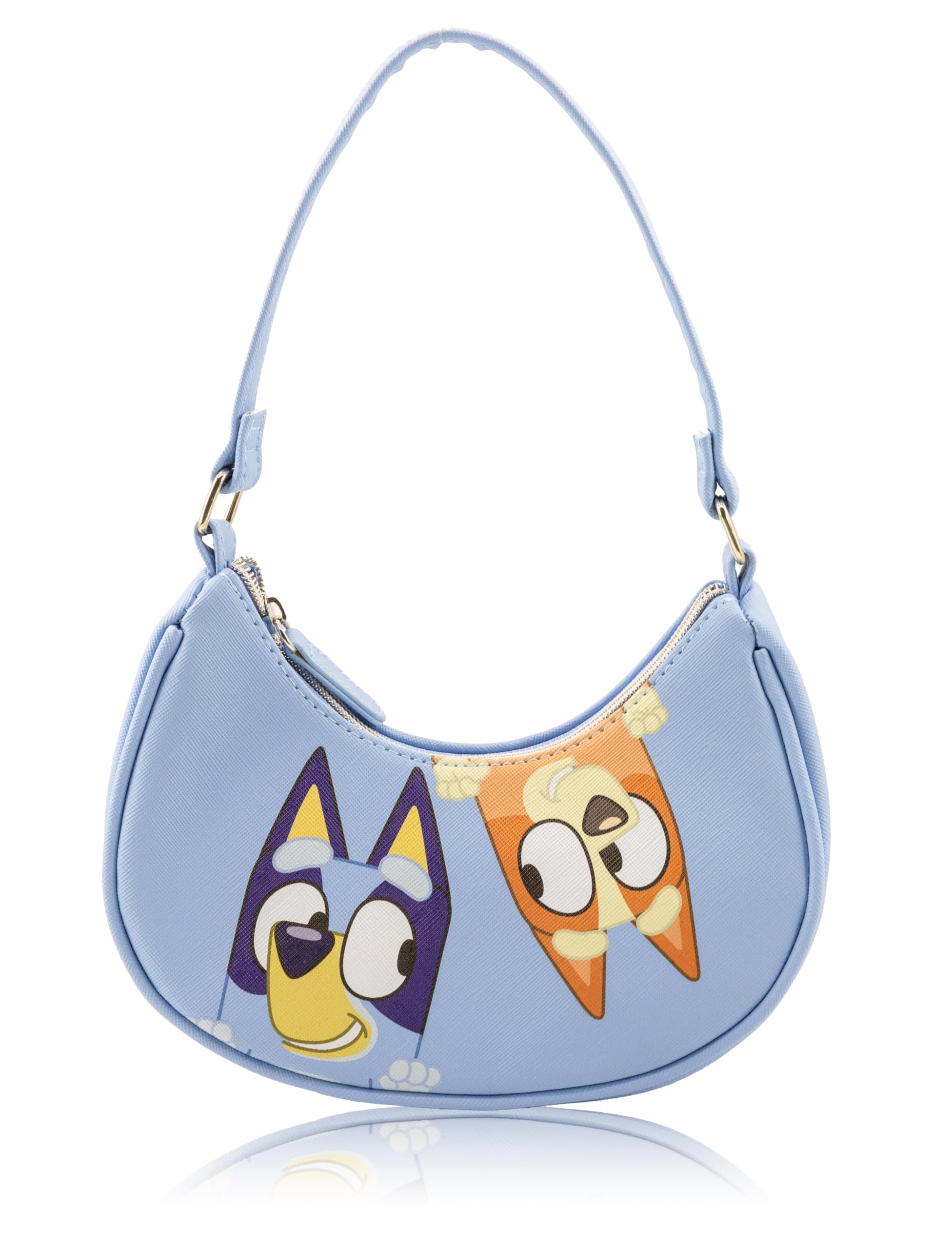 Bluey Hobo Handbag Purse for Girls with Bingo | Official Crossbody Shoulder Bag with Adjustable Strap | Small Toddler Purse, Preschool Handbag, Everyday Tote or Travel Mini Purse for Kids Ages 3+