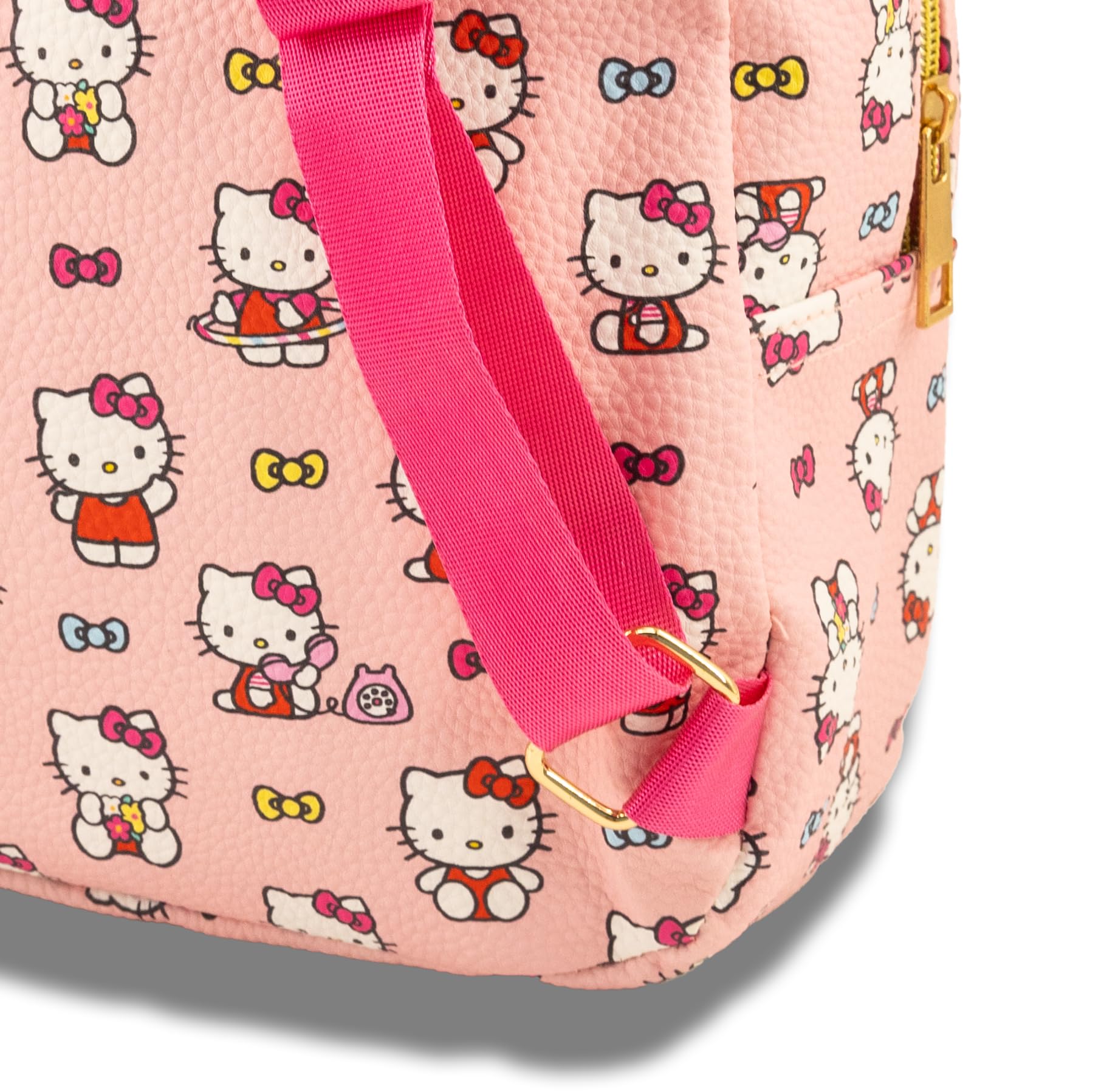 Fast Forward Sanrio Hello Kitty Mini Backpack for Girls | PU Leather Daypack Backpack Featuring Hello Kitty | Small Travel Bag, Lightweight Backpack | Ages 3+
