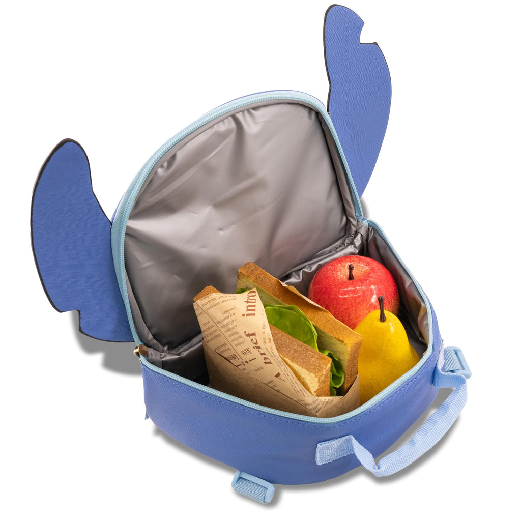 Disney Stitch Backpack With Lunch Box for Girls | Stitch Insulated Lunch Bag Lunch Box for Girls, Boys, Toddlers | Stitch Blue Backpack for School and Reusable Lunchbox