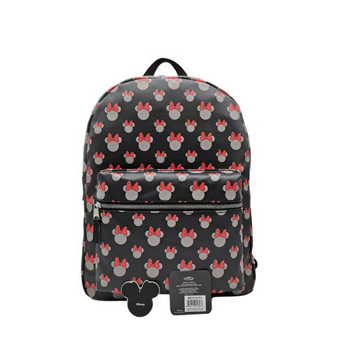 Disney Minnie Mouse Backpack for Women and Teens | Womens Purse Double Strap Shoulder Bag (Black)