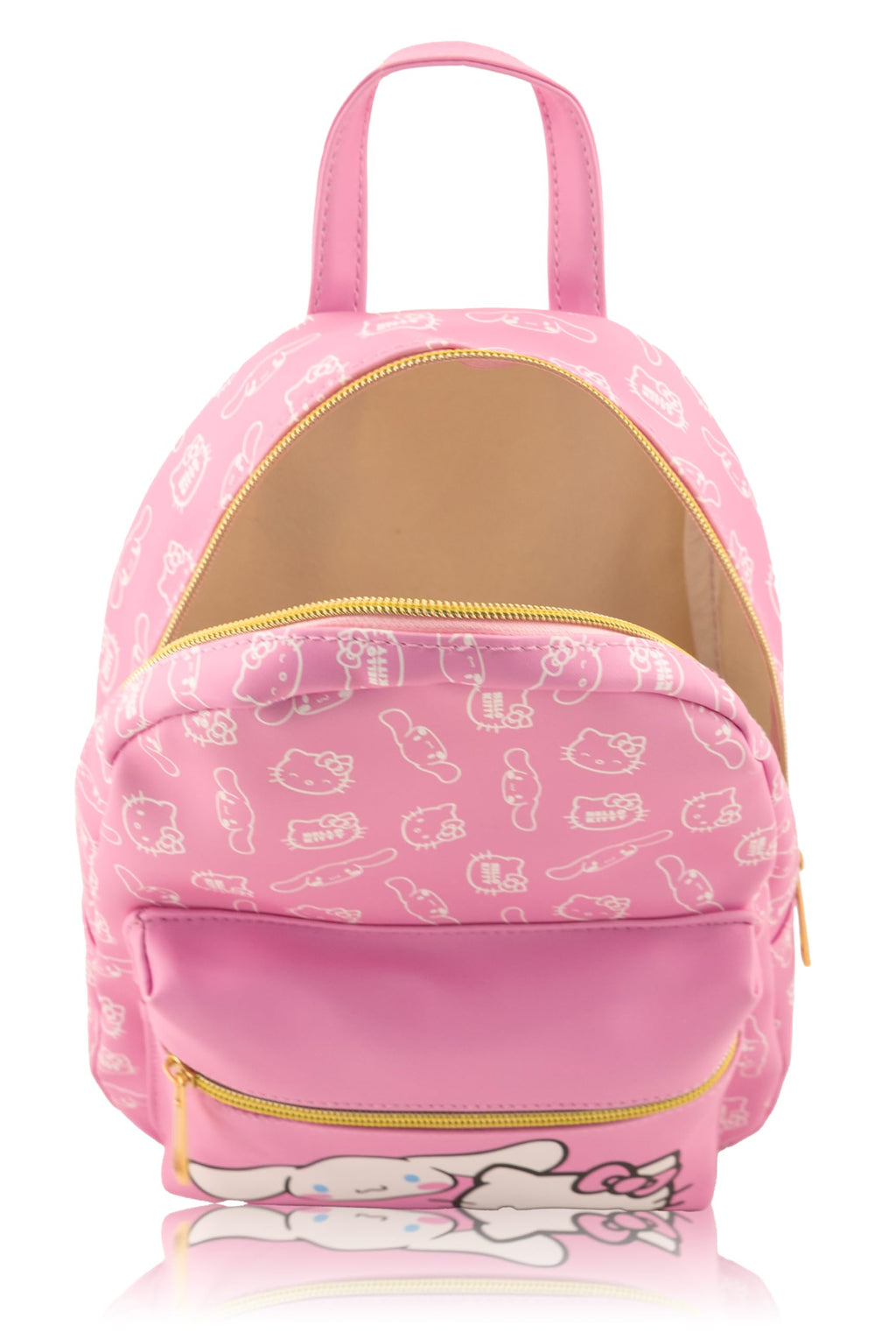 Fast Forward Sanrio Hello Kitty and Cinnamoroll Mini Backpack for Girls | PU Leather Daypack Backpack Featuring Hello Kitty and Cinnamoroll | Small Travel Bag, Lightweight Backpack | Ages 3+