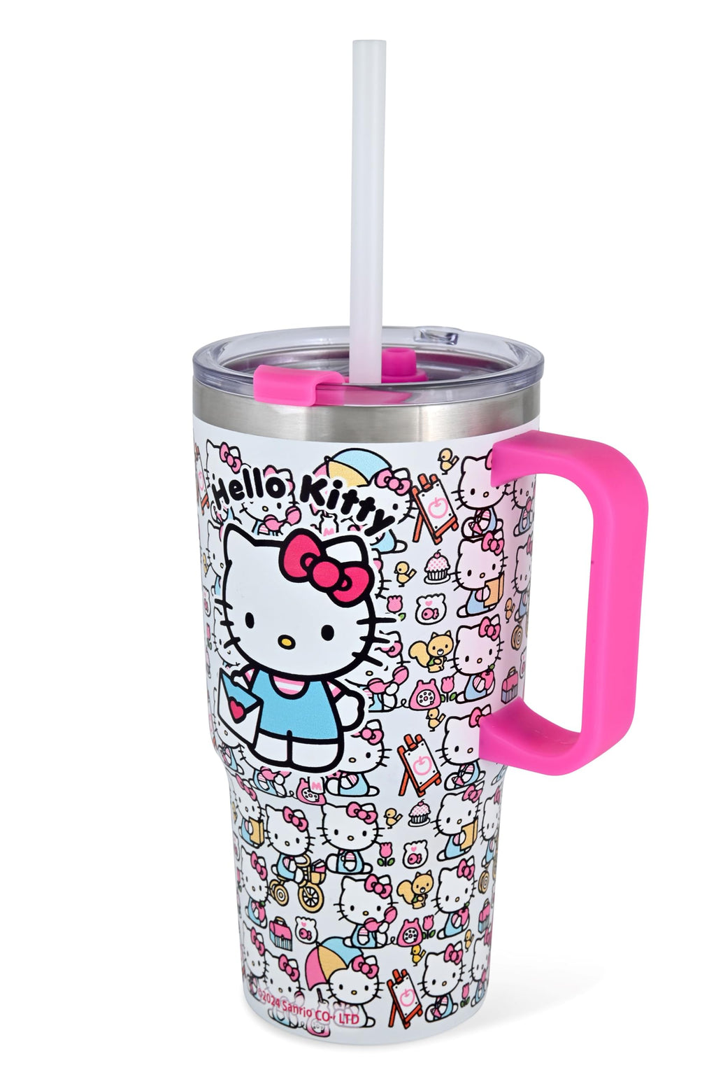 Sanrio Hello Kitty Tumbler Insulated Stainless Steel Water Bottle with Straw | 20 Oz Insulated Water Bottle Thermos