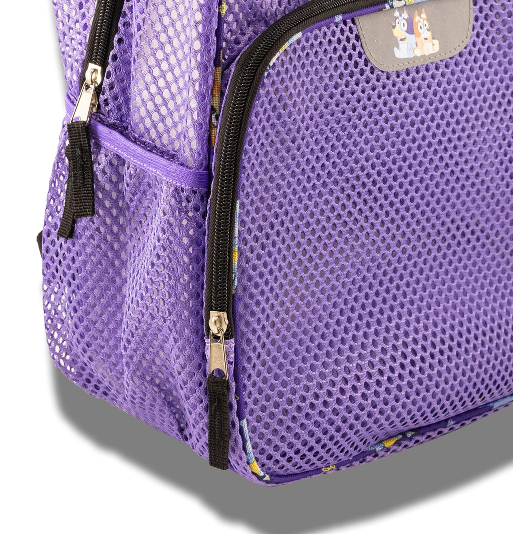 Fast Forward Bluey, Hello Kitty or Stitch Mesh Backpack for Kids | Bookbag for Girls, Boys, Unisex | Toddler Travel Bag