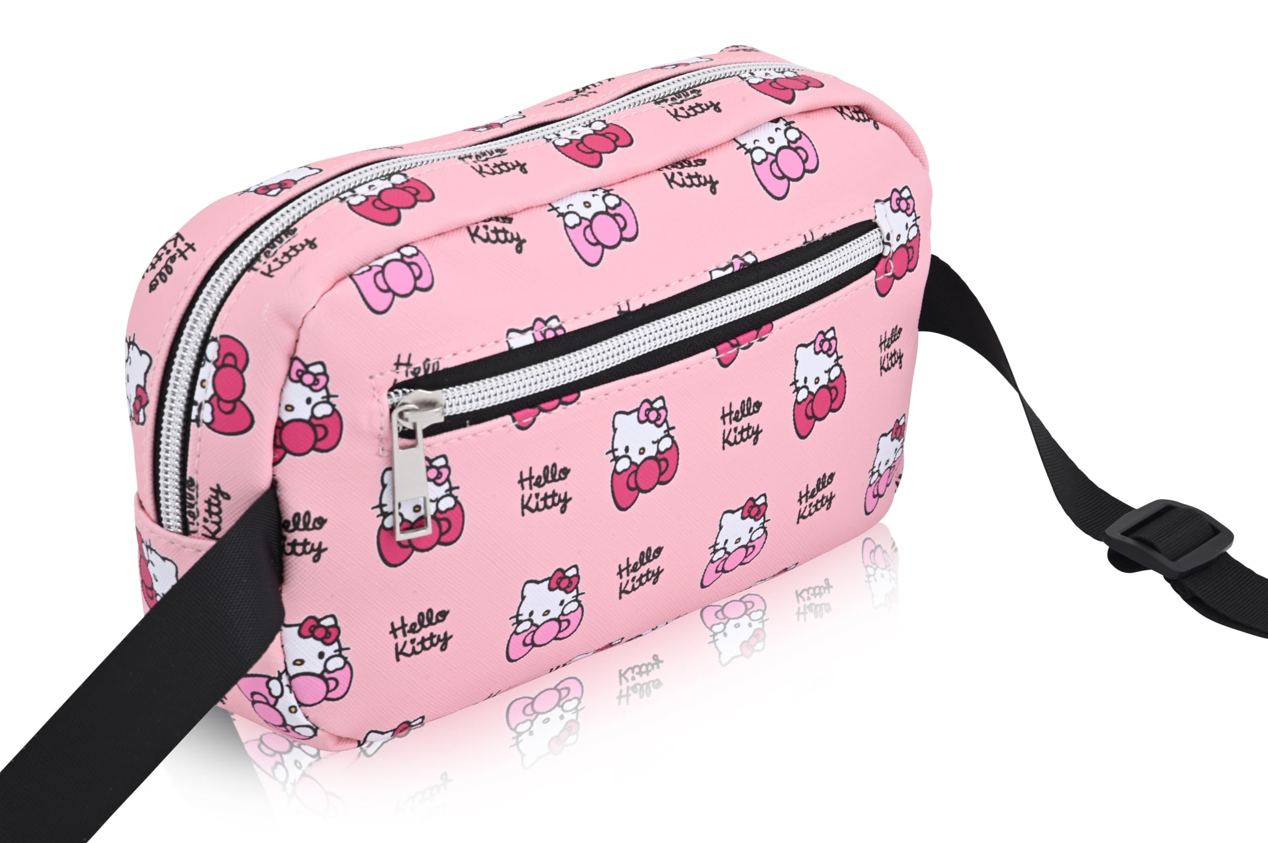 Sanrio Hello Kitty Crossbody Bags for Women | Travel Essentials for Women Fanny Pack Belt Bag with Buckle | Lightweight Travel Accessories Cross Body Bag