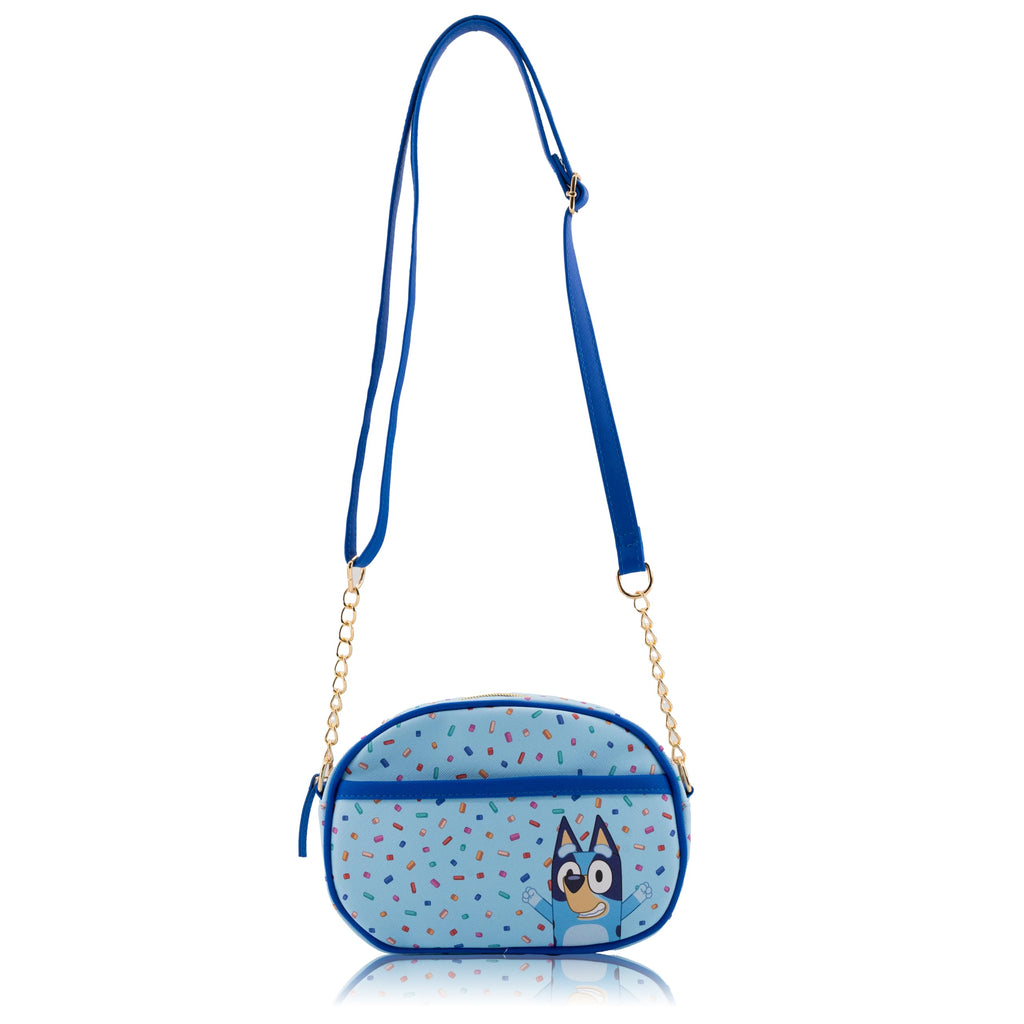 Disney Sanrio Bluey Purse Crossbody Handbag for Women | Metallic Vinyl Women's Shoulder Handbag