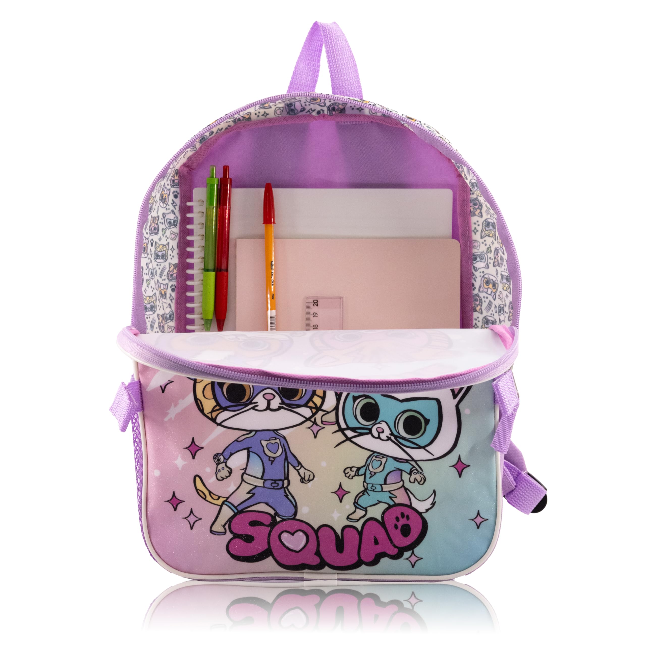 Fast Forward 14" Licensed Kids Backpack with Lunch Box for Kids | Insulated Lunch Bag for Boys, Girls, Toddlers