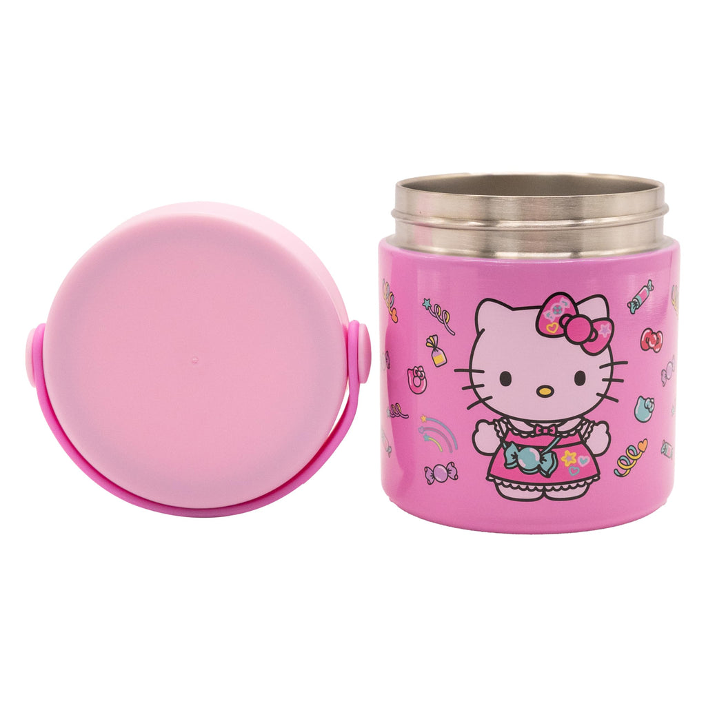 Fast Forward Bluey Spiderman or Hello Kitty Cylinder Lunch Box for Kids | Food Container with Handle | Toddler Bento Snack Box