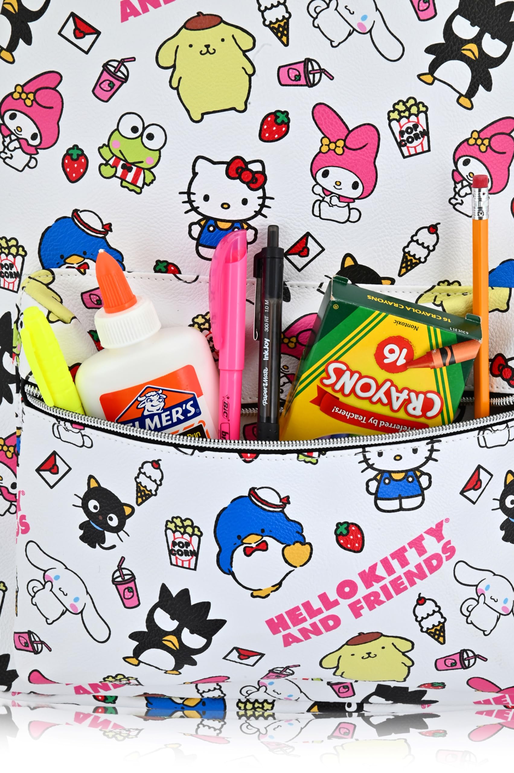 Hello Kitty, Stitch, Princess, Care Bears or Mickey Mouse Backpack for Women, Men, Unisex | Cute PU Leather Large Backpack
