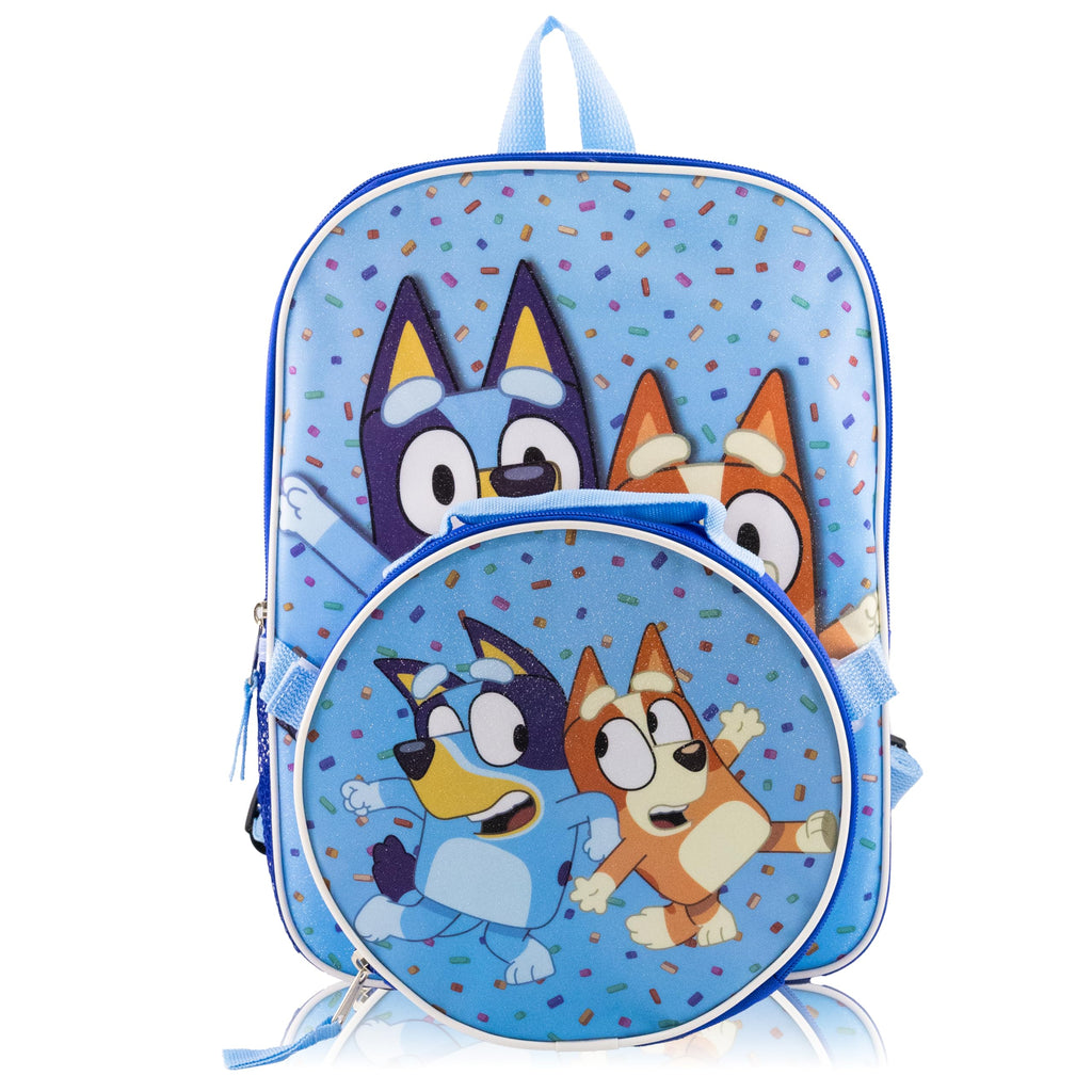 Fast Forward 14" Licensed Kids Backpack with Lunch Box for Kids | Insulated Lunch Bag for Boys, Girls, Toddlers