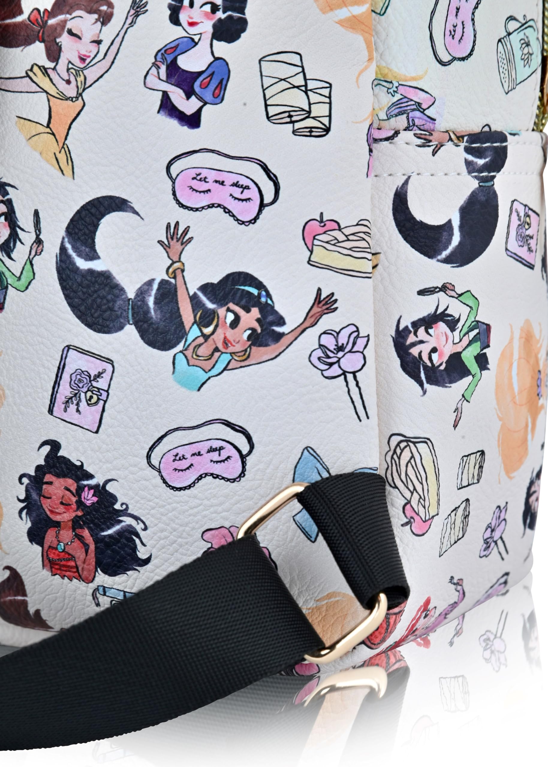 Disney Princess Backpack for Women, Men, Unisex | Cute PU Leather 10" Mini Backpack Purse | Princess Bag & Accessories