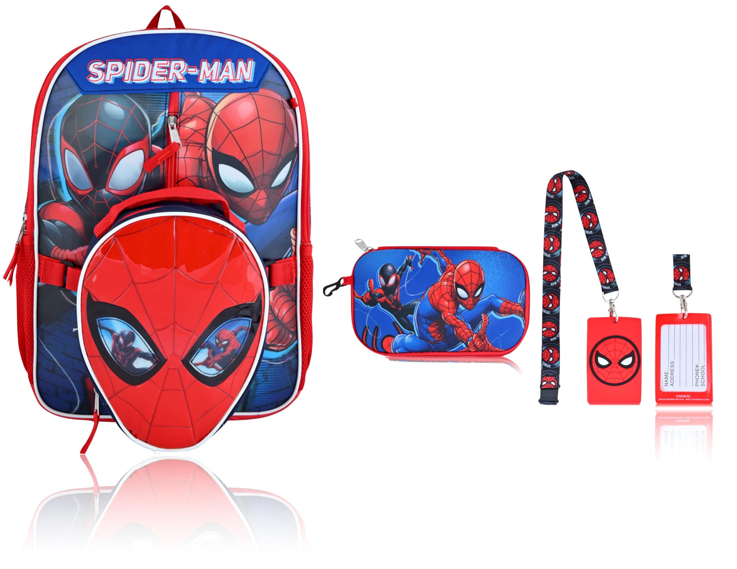Disney Minnie Mouse or Frozen Backpack With Lunch Bag, Zip Case and ID Lanyard Set for Girls