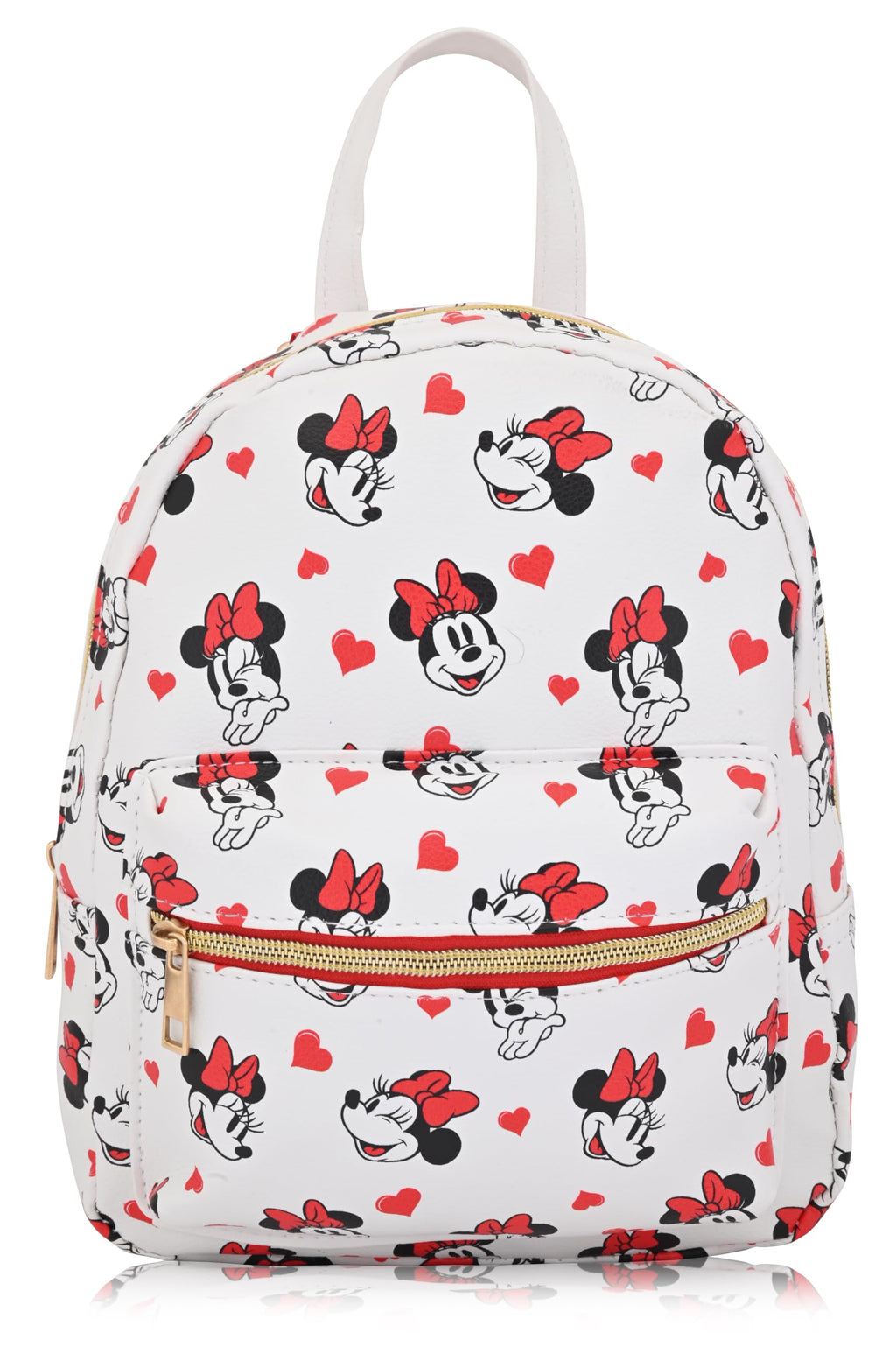 Disney Minnie Mouse Backpack for Women, Men, Boys, Girls, Unisex | Cute PU Leather 10" Mini Backpack Purse | Minnie Mouse Bag