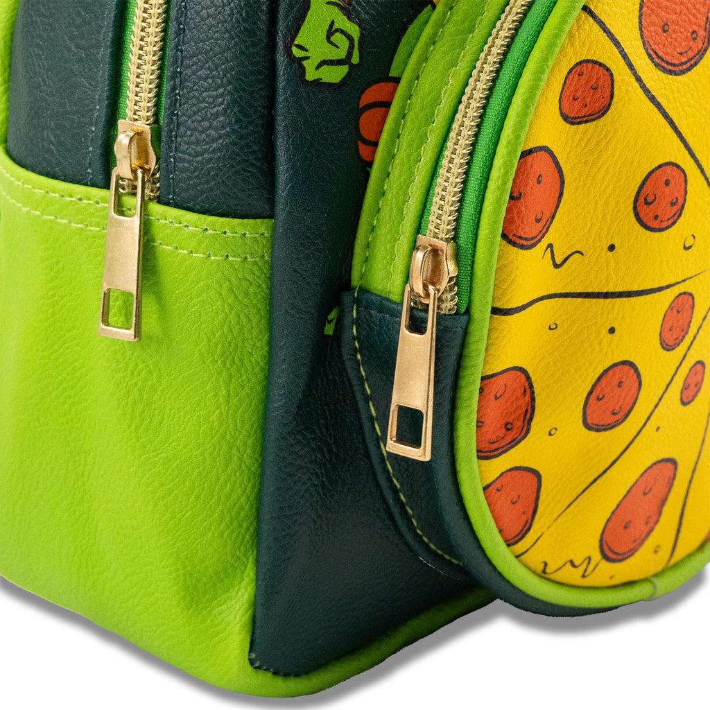 Fast Forward Teenage Mutant Ninja Turtles Backpack for Boys, Girls, Women, Men, Unisex | Cute PU Leather 10" Mini Backpack Purse Shoulder Purse | Teenage Mutant Ninja Turtles Bag and Accessories