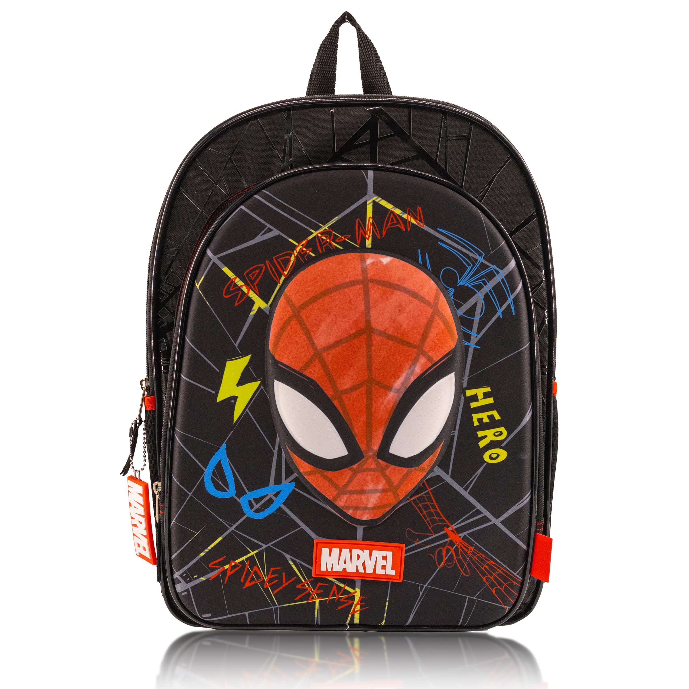 Marvel Spiderman Backpack for Boys, Girls, Unisex | Cute Spiderman Bag 16" Spiderman Backpack for Toddlers | Marvel Spiderman EVA Molded Backpack for School