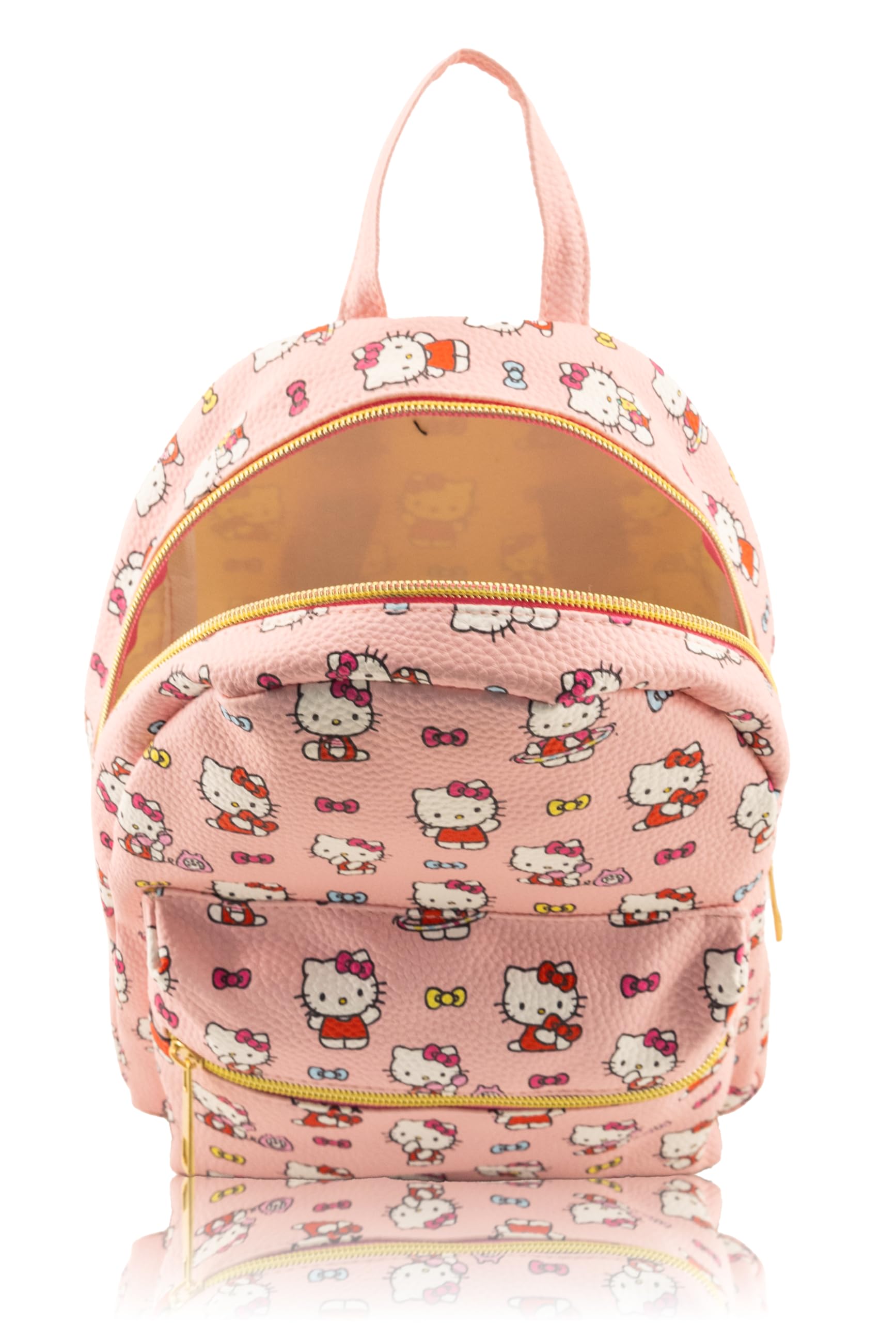 Fast Forward Sanrio Hello Kitty Mini Backpack for Girls | PU Leather Daypack Backpack Featuring Hello Kitty | Small Travel Bag, Lightweight Backpack | Ages 3+