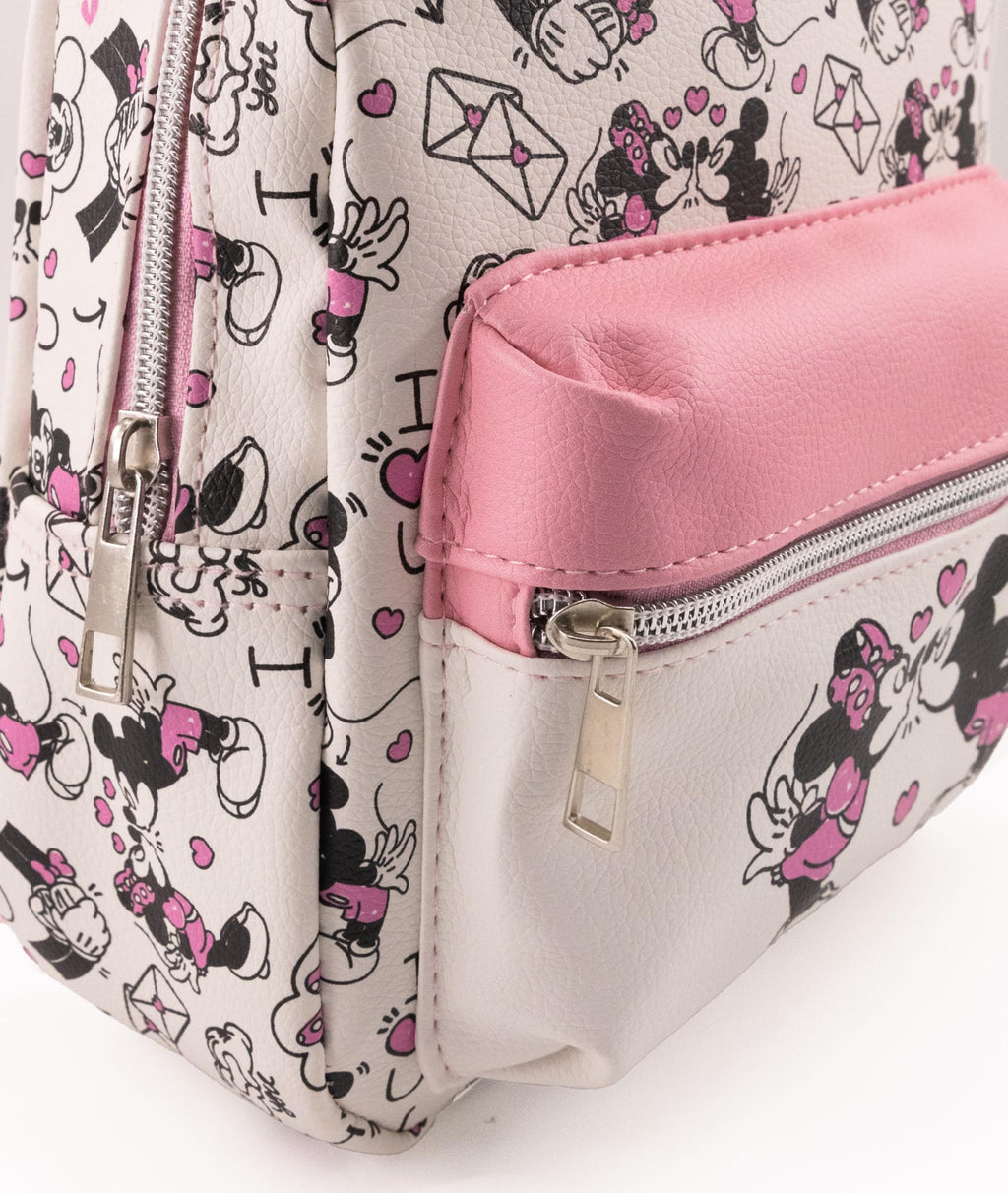 Disney Minnie Mouse Backpack for Women, Men, Boys, Girls, Unisex | Cute PU Leather 10" Mini Backpack Purse | Minnie Mouse Bag