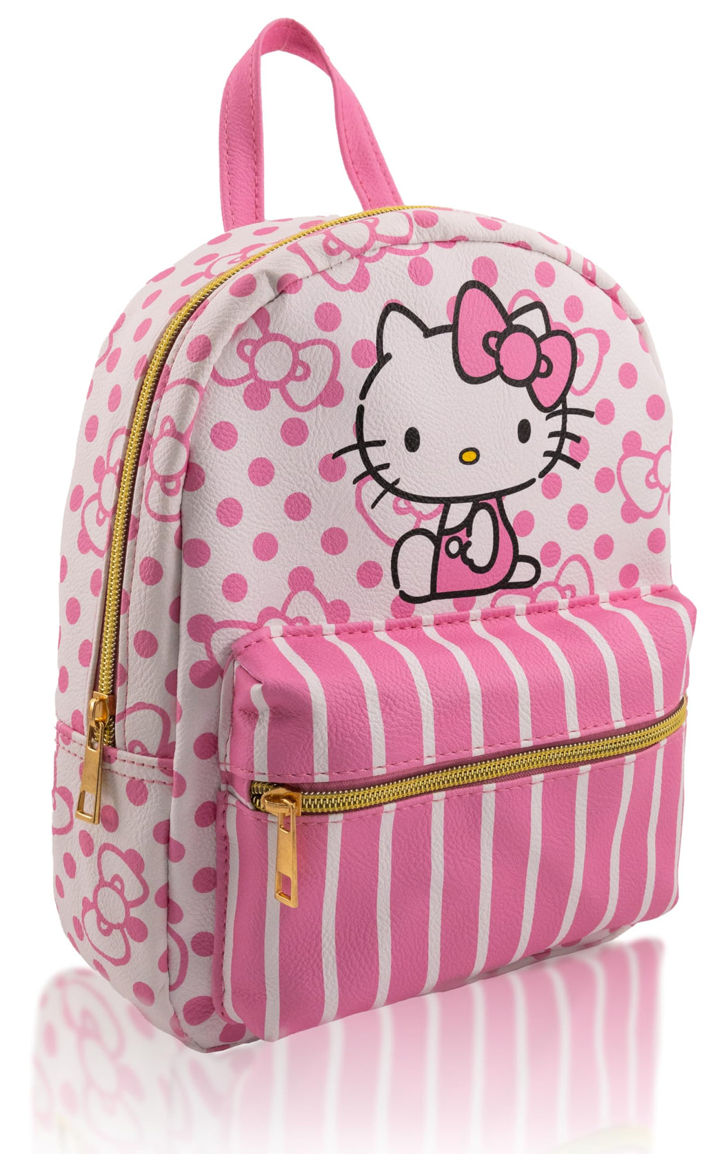 Fast Forward Sanrio Hello Kitty Backpack for Women, Men, Unisex | Cute PU Leather 10" Hello Kitty Mini Backpack Purse Shoulder Purse | Hello Kitty Bag and Hello Kitty Accessories