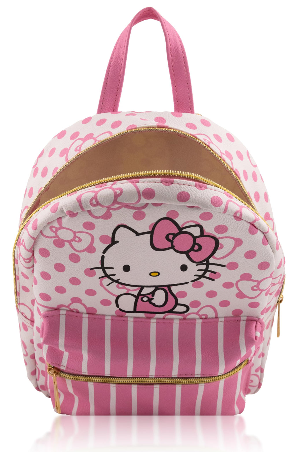 Fast Forward Sanrio Hello Kitty Backpack for Women, Men, Unisex | Cute PU Leather 10" Hello Kitty Mini Backpack Purse Shoulder Purse | Hello Kitty Bag and Hello Kitty Accessories