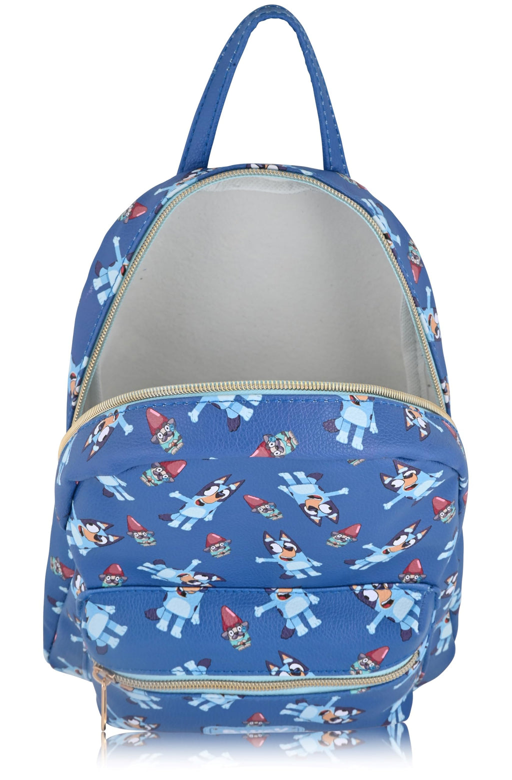 Fast Forward Bluey Mini Backpack for Kids & Adults | 10" PU Leather Backpack Purse | Toddler Travel Bag, Small Bookbag