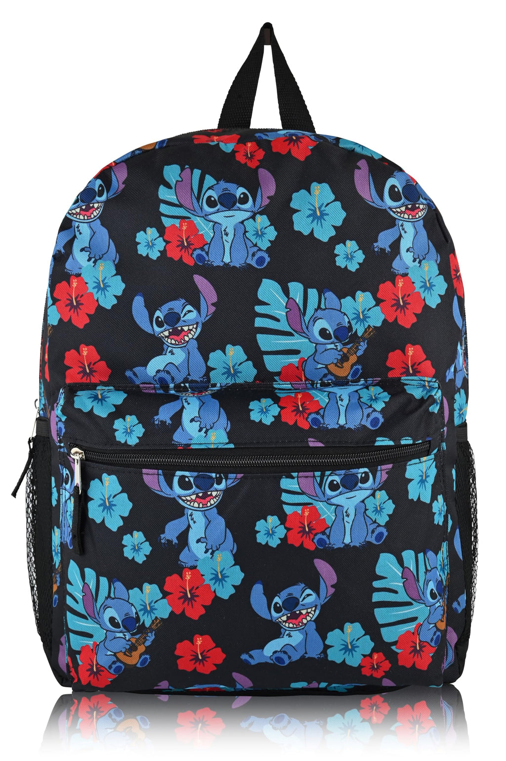 Disney Stitch Backpack - 16" Lilo and Stitch Canvas School Bag for Kids | Disney School Supplies for Toddlers, Kids, Boys, Girls