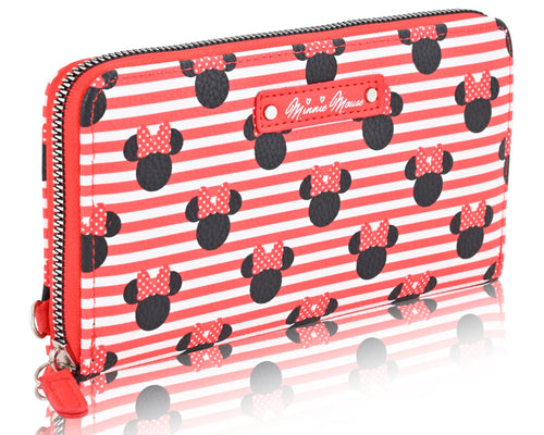 Disney Minnie Mouse Wallet Women - PU Leather Wristlet Wallets for Women - Mickey Mouse Minnie Mouse Wristlet Wallet