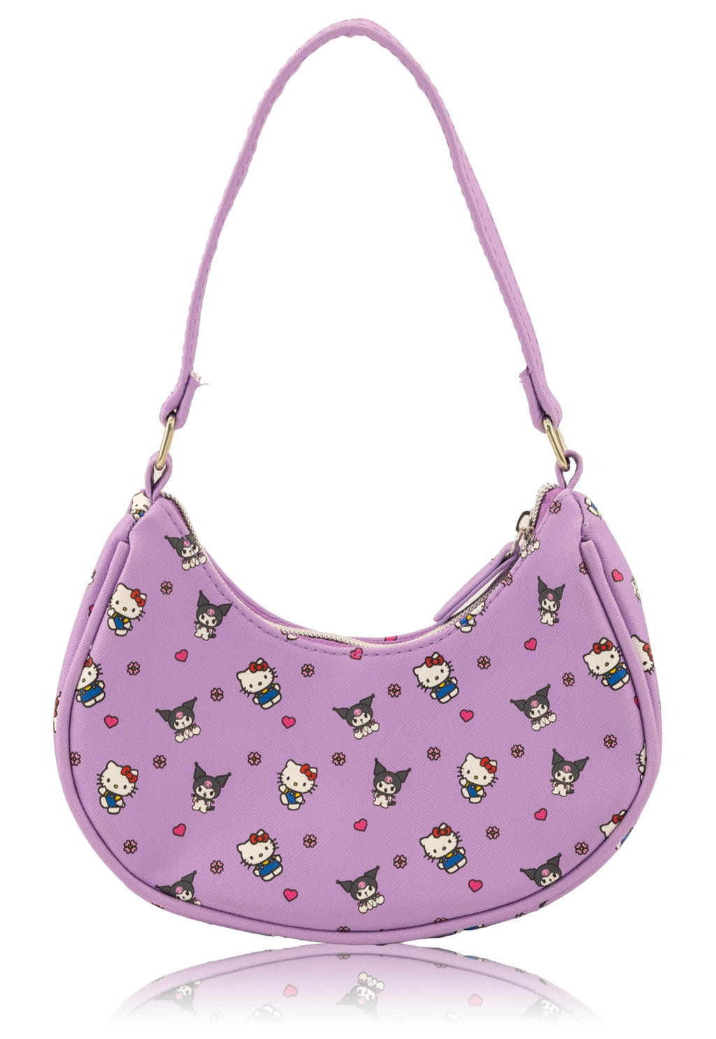Hello Kitty, Bluey or Stitch Hobo Handbag Purse for Girls | All Over Print Crossbody Shoulder Bag with Adjustable Strap