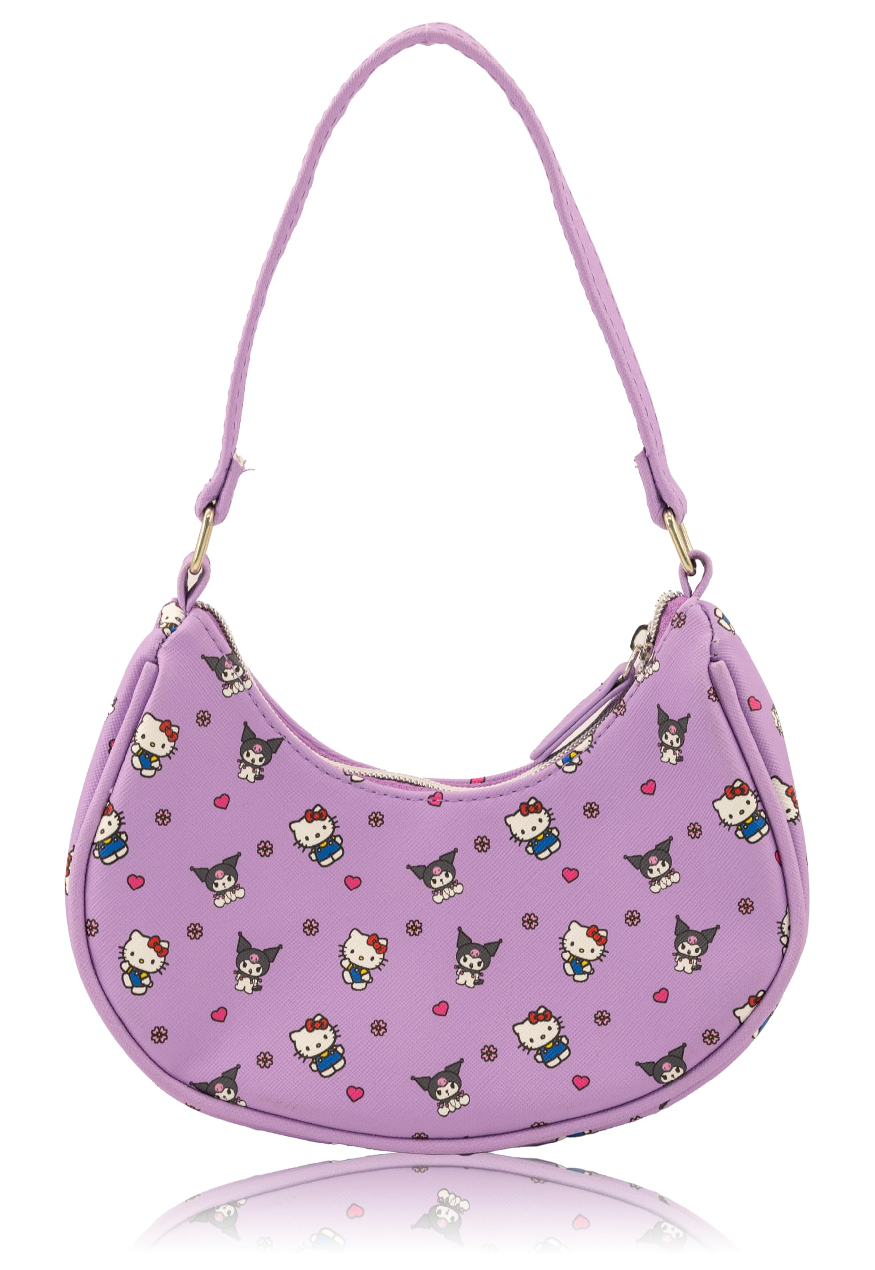 Hello Kitty, Bluey or Stitch Hobo Handbag Purse for Girls | All Over Print Crossbody Shoulder Bag with Adjustable Strap