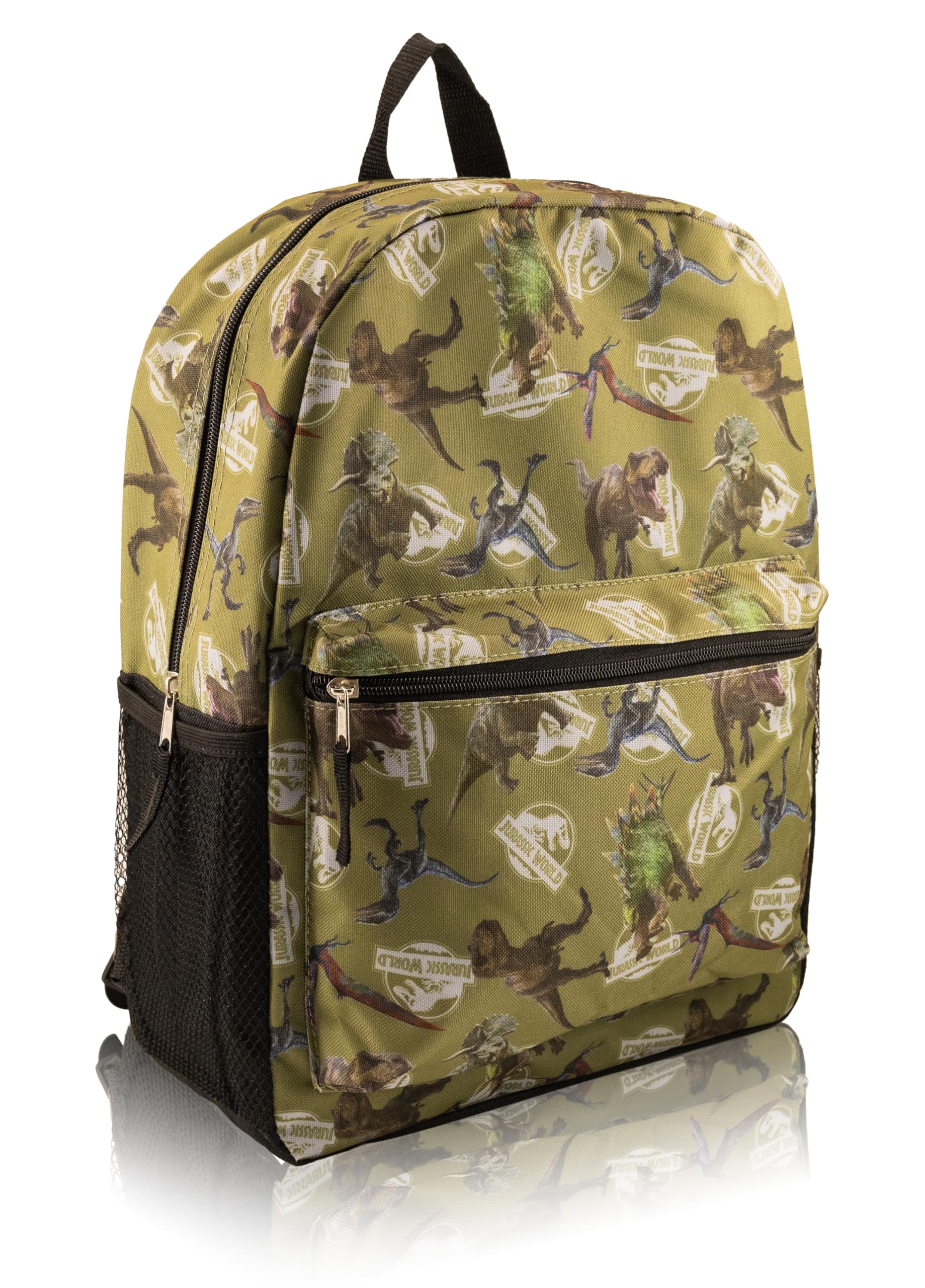 Fast Forward Jurassic World Backpack for Kids | Jurassic World Bookbag Featuring Dinosaur All-Over Print | Toddler Travel Bag, Lightweight Backpack for School | Ages 3+