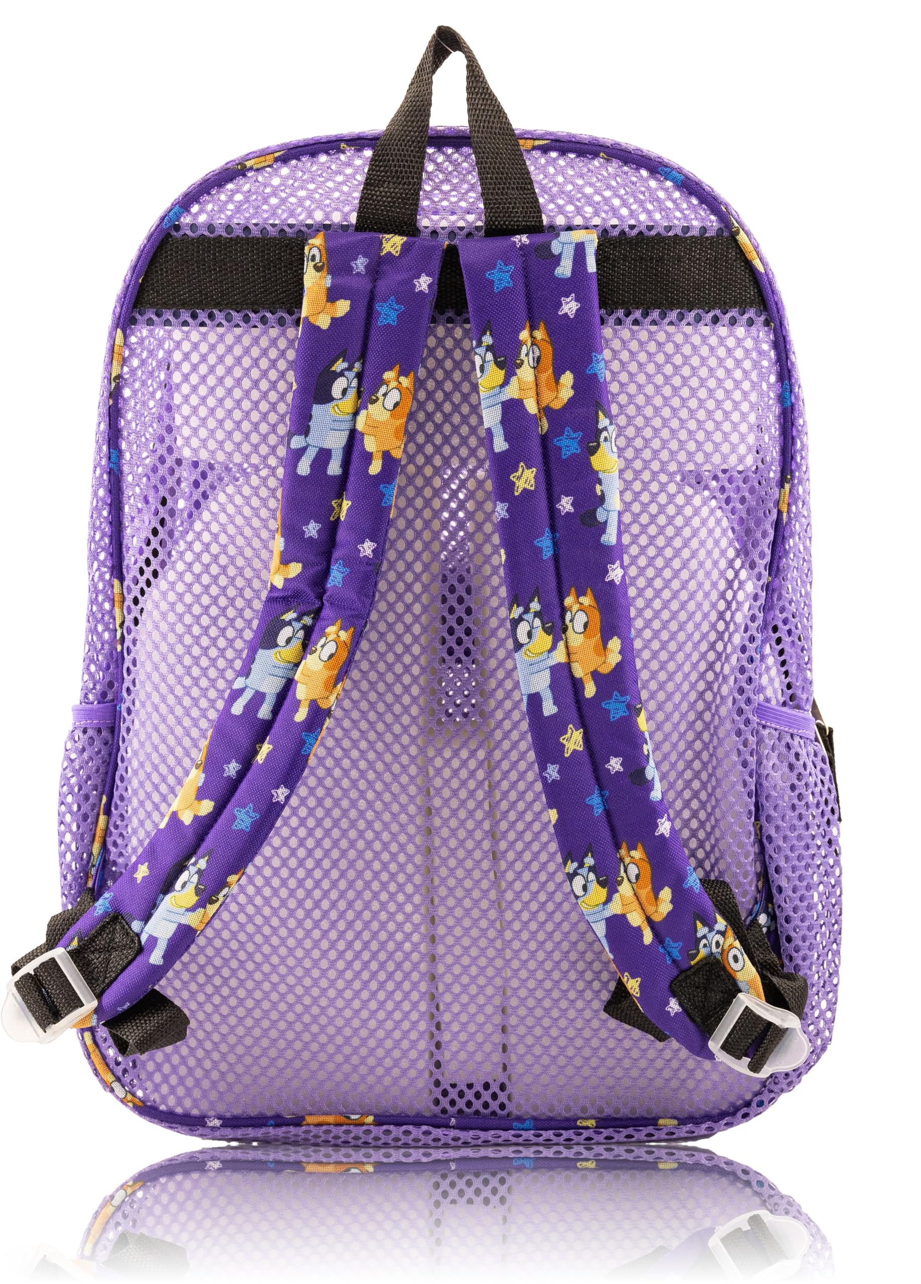 Fast Forward Bluey, Hello Kitty or Stitch Mesh Backpack for Kids | Bookbag for Girls, Boys, Unisex | Toddler Travel Bag