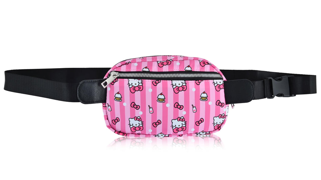 Sanrio Hello Kitty Crossbody Bags for Women | Travel Essentials for Women Fanny Pack Belt Bag with Buckle | Lightweight Travel Accessories Cross Body Bag