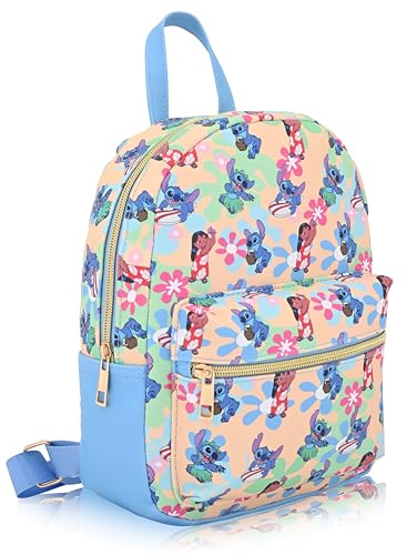 Disney Lilo and Stitch Backpack for Women, Men, Unisex | Cute PU Leather 10" Mini Backpack Purse | Stitch Bag & Accessories