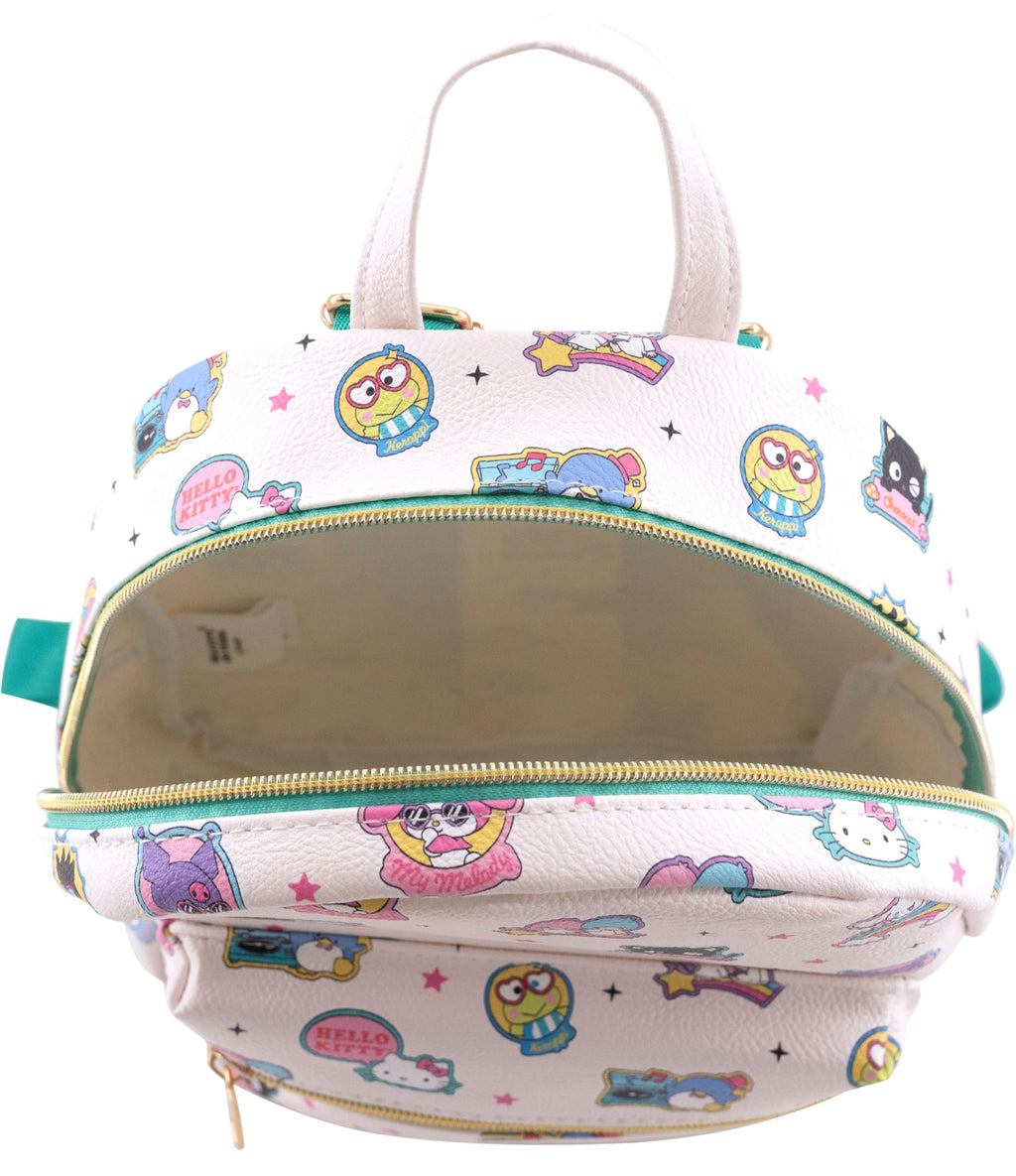 Fast Forward Sanrio Hello Kitty and Friends Backpack for Women, Men, Unisex | Cute PU Leather 10" Mini Backpack