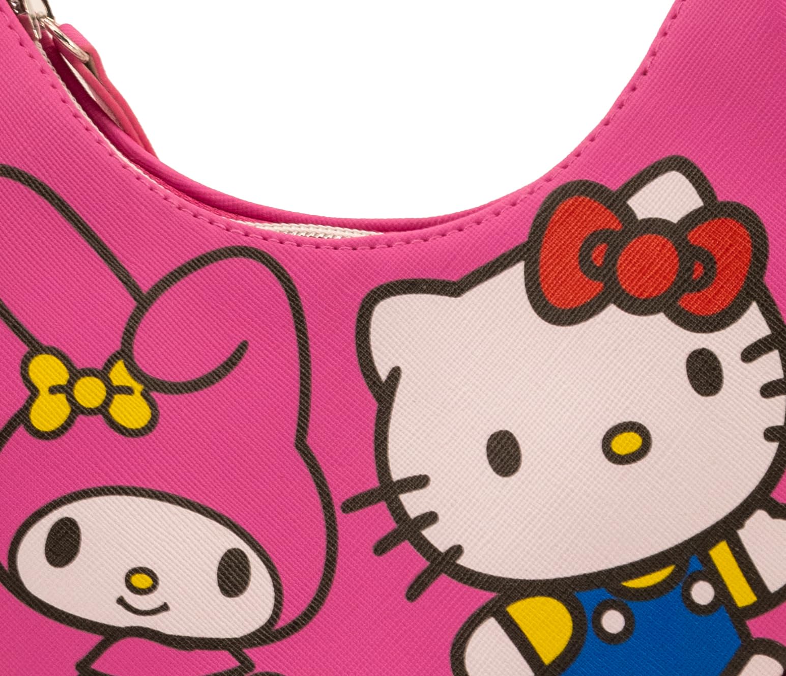 Fast Forward Sanrio Hello Kitty Hobo Handbag Purse for Girls | Crossbody Shoulder Bag with Adjustable Strap | Small PU Leather Toddler Preschool Handbag Everyday Tote Travel Mini Purse Ages 3+