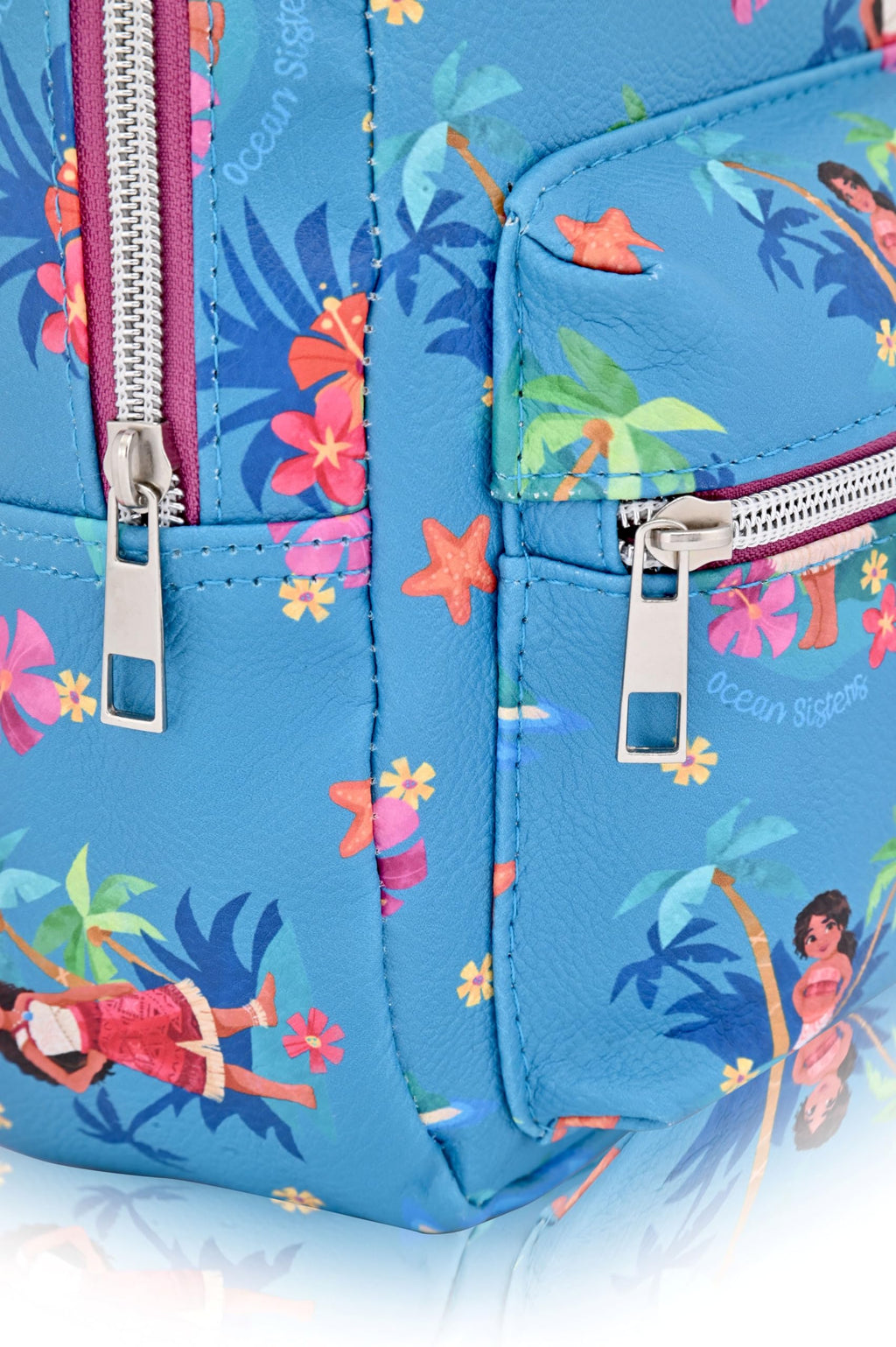 Fast Forward Moana 10" Unisex Mini Backpack, Cute PU Leather, Officially Licensed Disney Moana Mini Backpack, Perfect for Women, Men, Boys, Girls