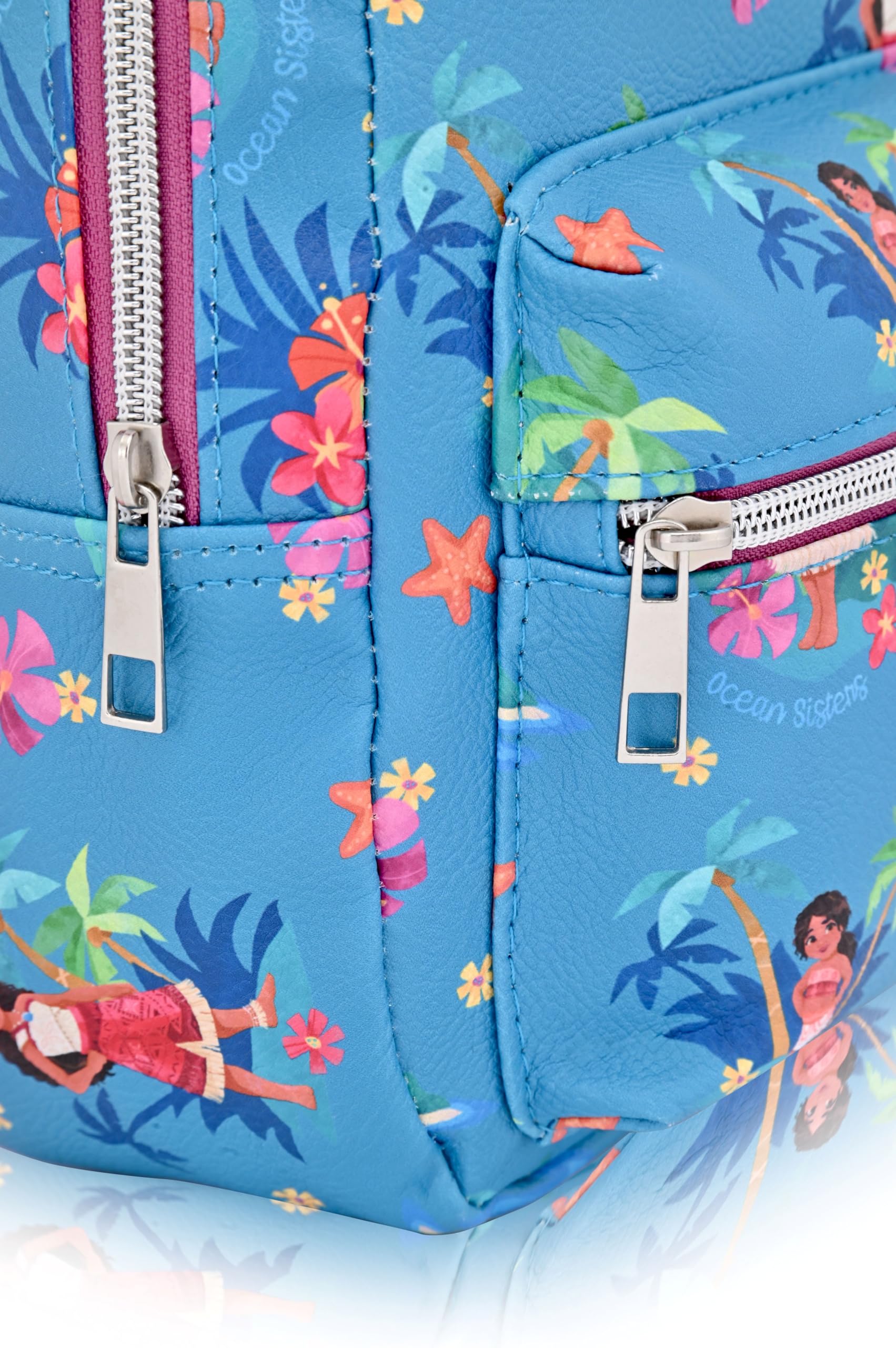 Fast Forward Moana 10" Unisex Mini Backpack, Cute PU Leather, Officially Licensed Disney Moana Mini Backpack, Perfect for Women, Men, Boys, Girls