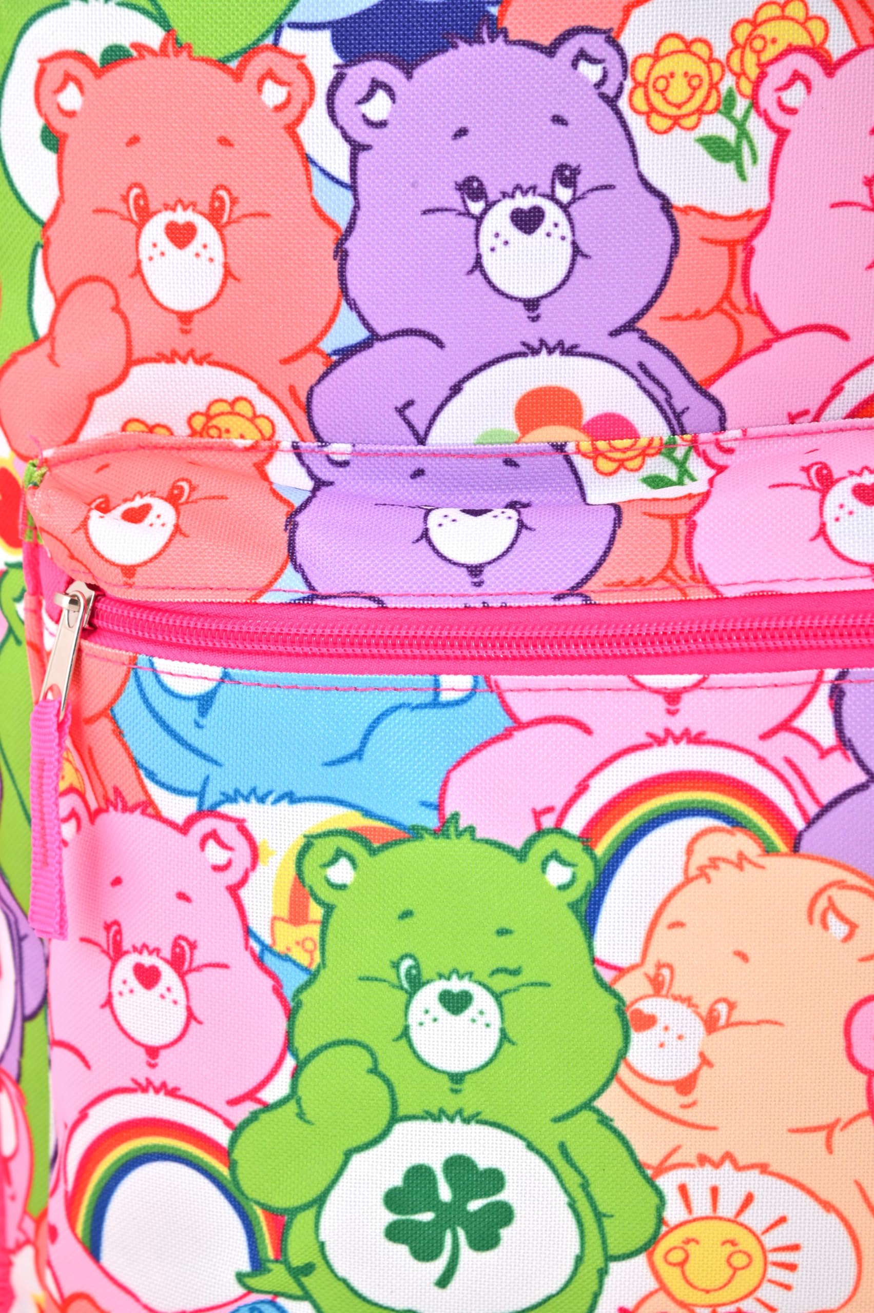 Fast Forward Care Bears Backpack for School - 16" Small Kids Bookbag Knapsack for Girls, Boys, Toddlers (Multicolor All Over Print)