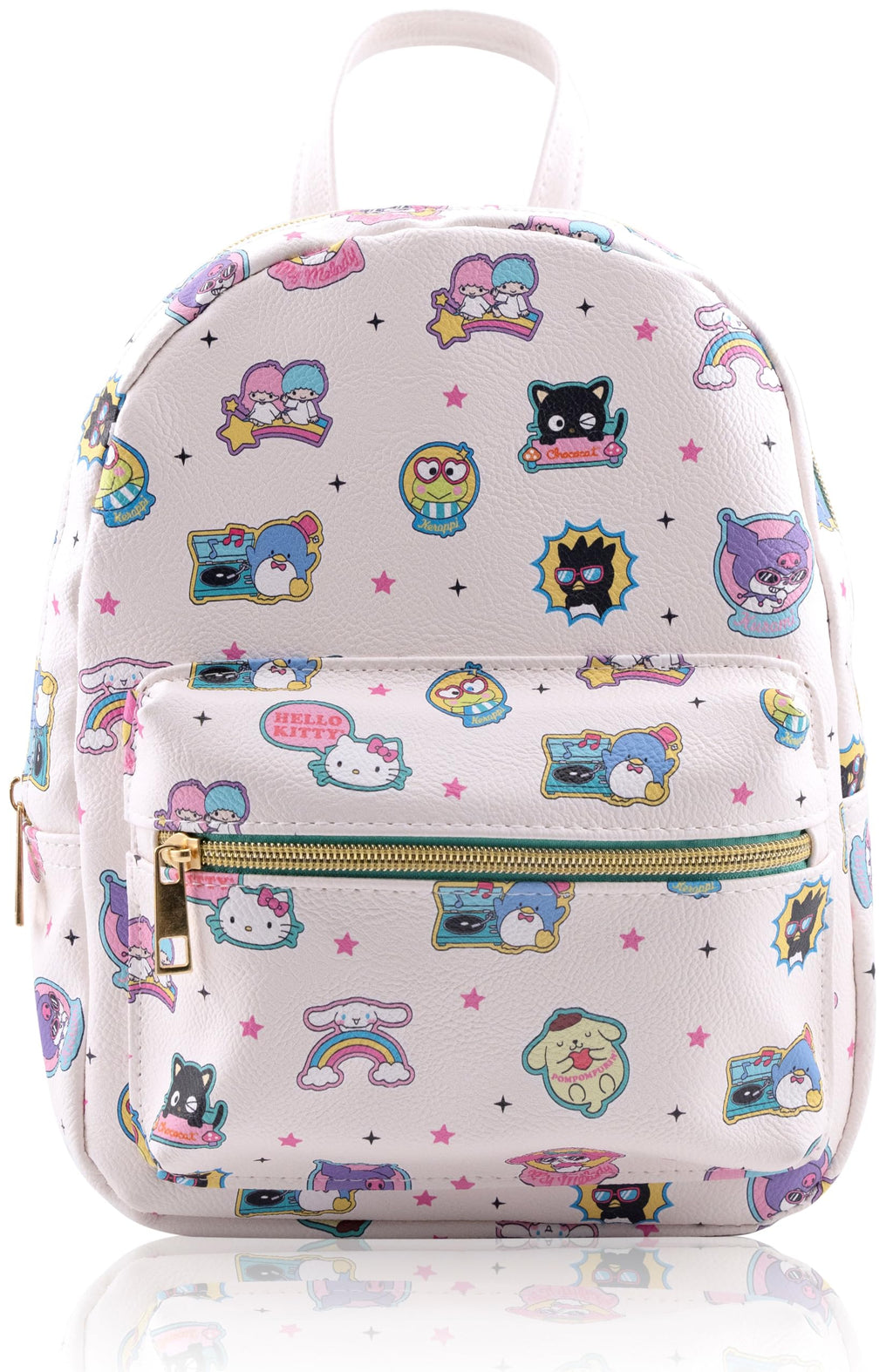 Fast Forward Sanrio Hello Kitty and Friends Backpack for Women, Men, Unisex | Cute PU Leather 10" Mini Backpack