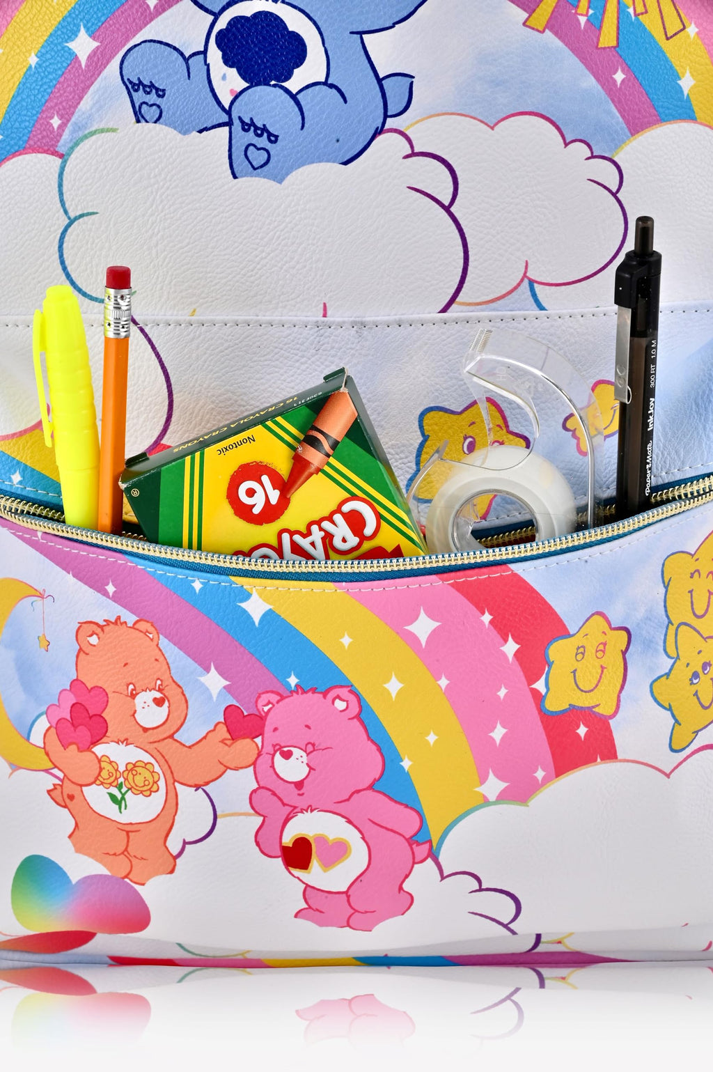 Hello Kitty, Stitch, Princess, Care Bears or Mickey Mouse Backpack for Women, Men, Unisex | Cute PU Leather Large Backpack