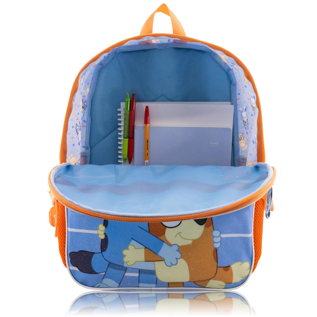 Fast Forward Stitch, Bluey, Hello Kitty or Spiderman 5 Piece Backpack Set for Kids