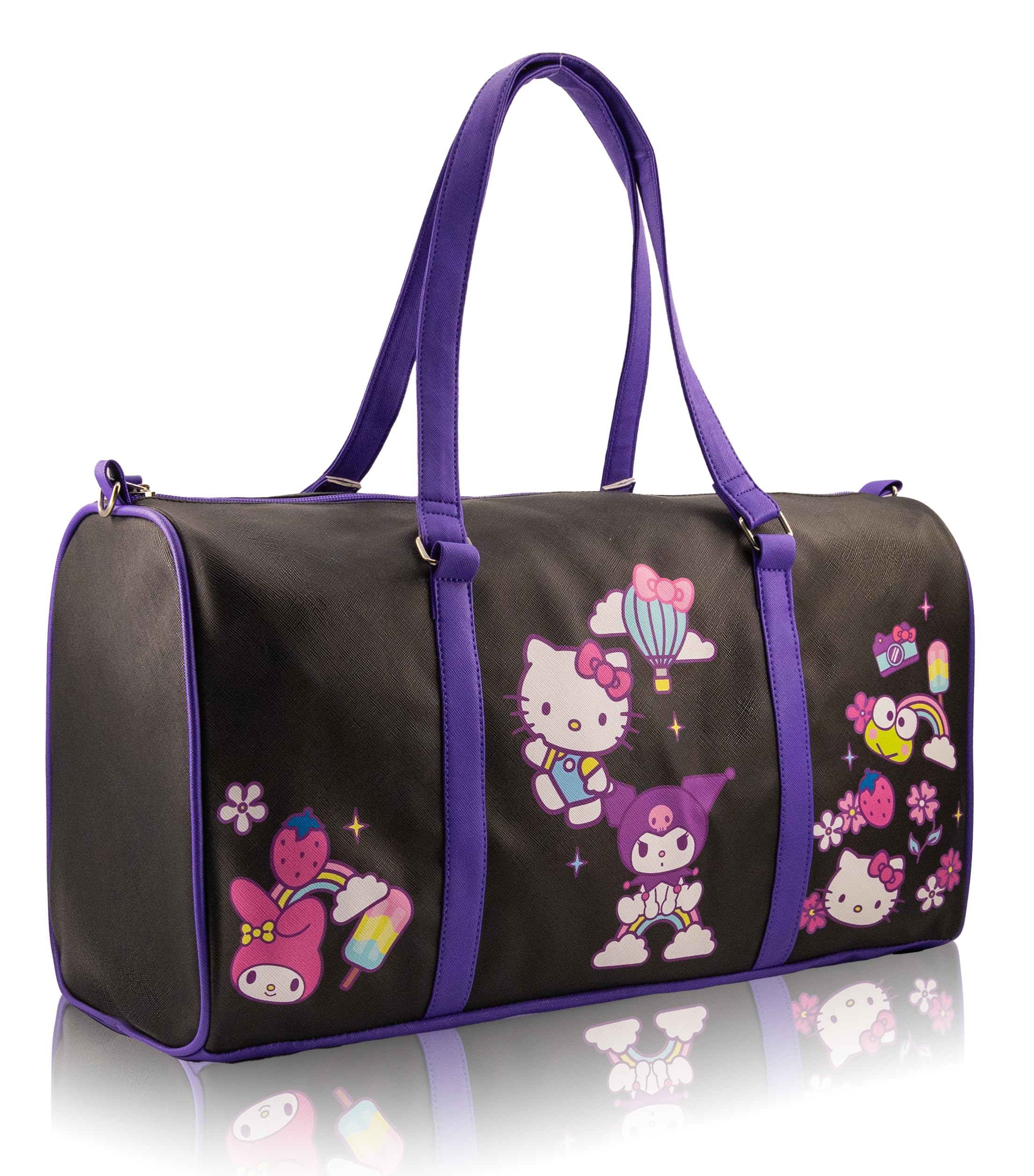 Stitch, Minnie, Mickey, Pooh, Harry Potter, or Jack Skellington 16" Leather Mini Travel Bag, Duffle Bag, Overnight Bag