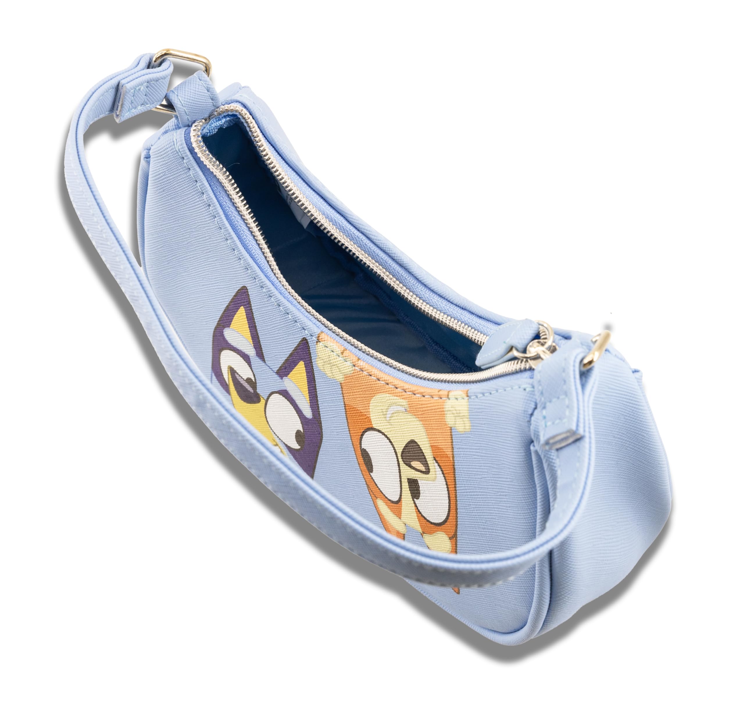 Bluey Hobo Handbag Purse for Girls with Bingo | Official Crossbody Shoulder Bag with Adjustable Strap | Small Toddler Purse, Preschool Handbag, Everyday Tote or Travel Mini Purse for Kids Ages 3+