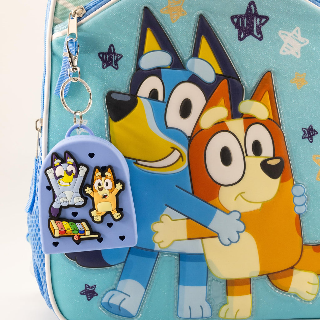 Disney Stitch, Hello Kitty or Bluey Keychain for Kids | Silicone Mini Backpack Zipper Pull Key Ring, Bag Charm