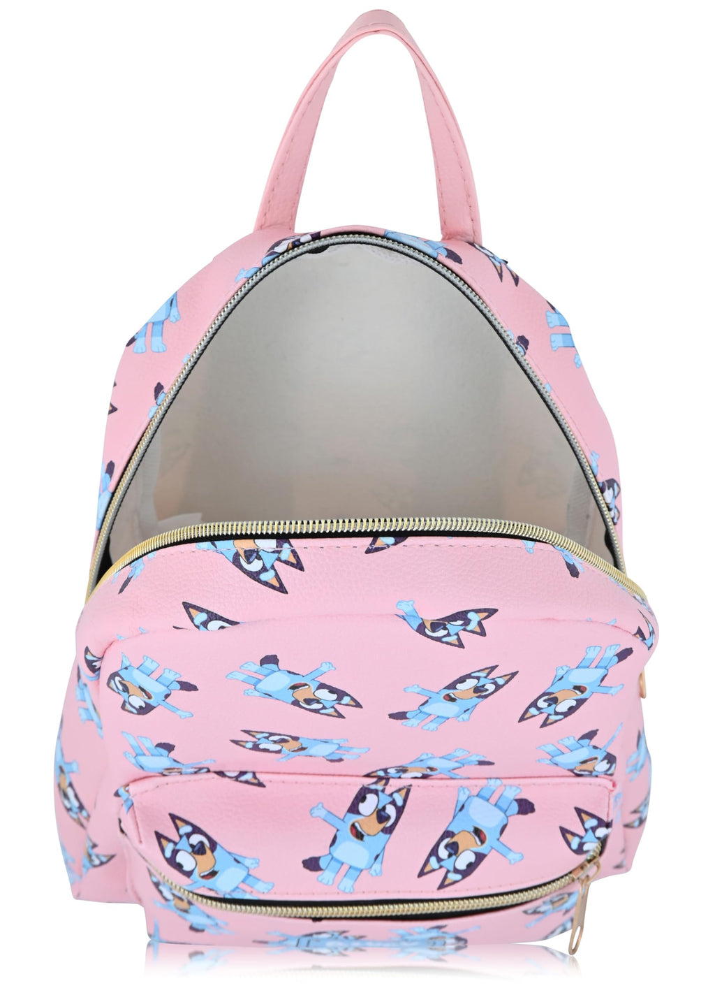 Fast Forward Bluey Mini Backpack for Kids & Adults | 10" PU Leather Backpack Purse | Toddler Travel Bag, Small Bookbag