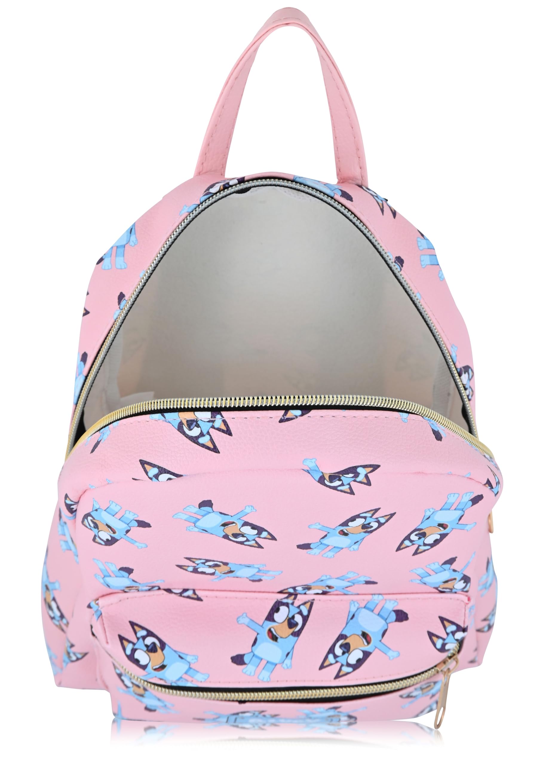 Fast Forward Bluey Mini Backpack for Kids & Adults | 10" PU Leather Backpack Purse | Toddler Travel Bag, Small Bookbag