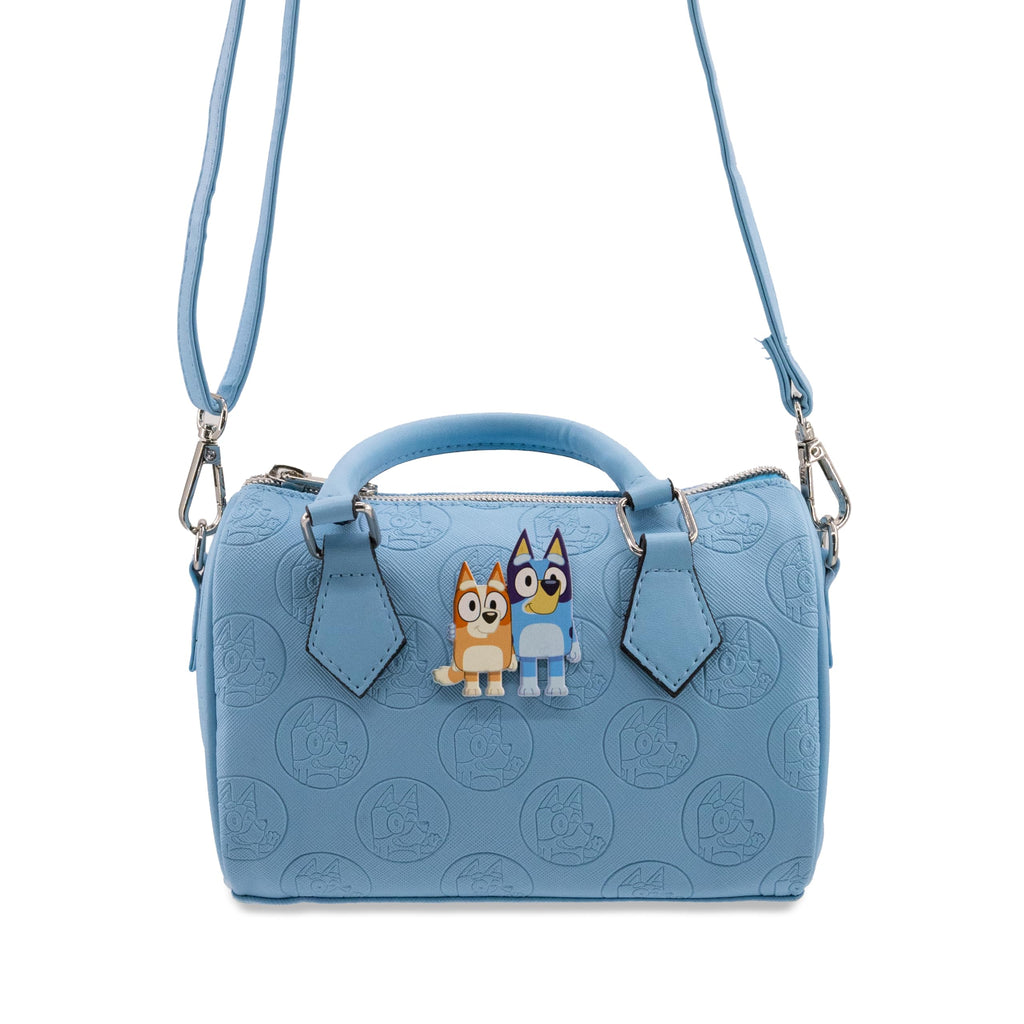 Fast Forward Bluey Mini Purse Crossbody Handbag for Women | Leather Women's Shoulder Handbag Satchel with Embossed Print | Bluey Accessories for Girls, Boys, Adults, Unisex